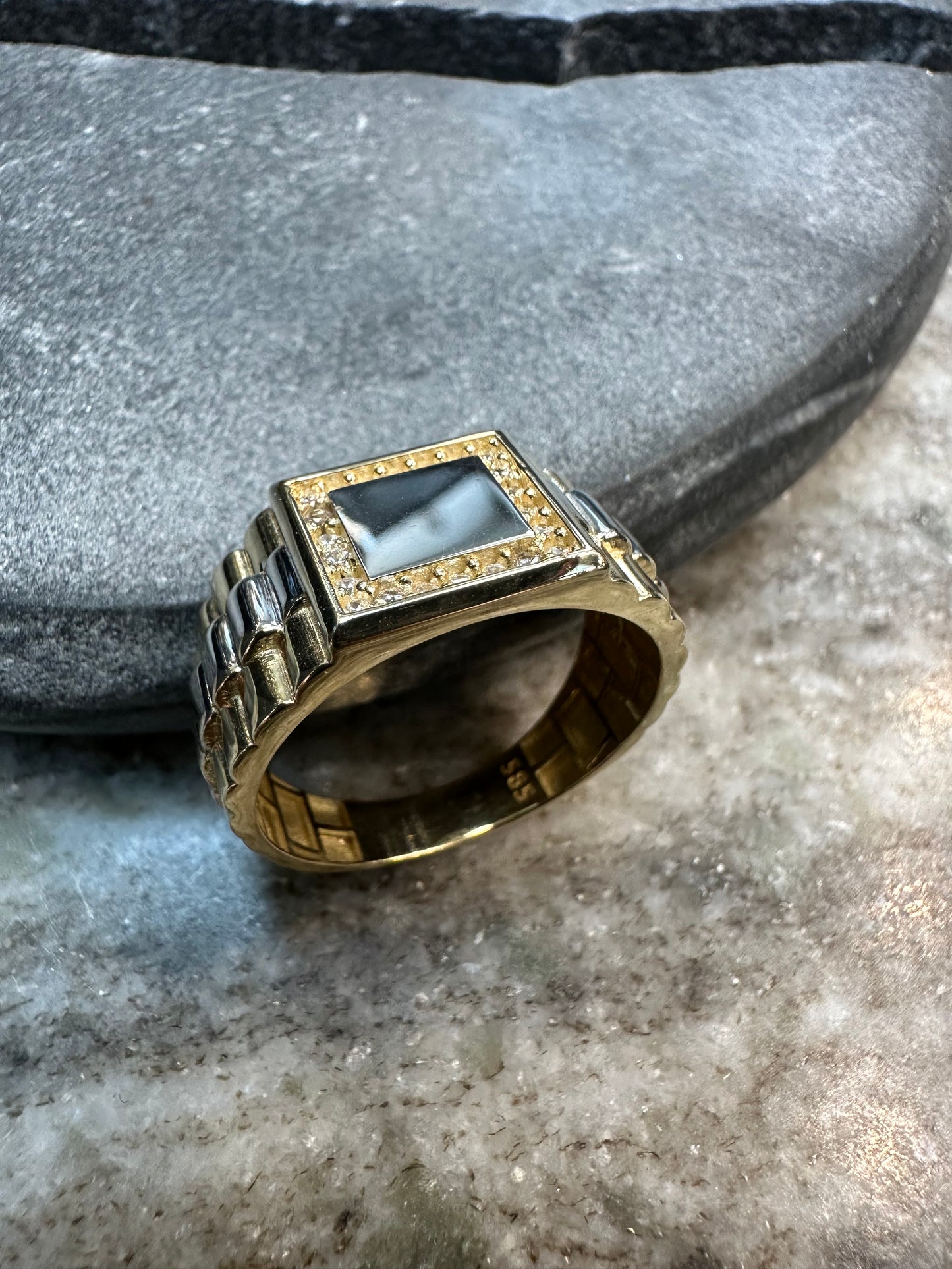 14K Gouden Bicolor Roley Ring