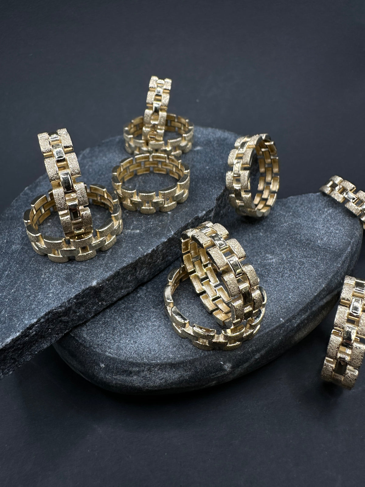 14K Gouden Rollie Schakelring