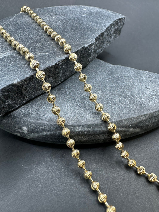 14K Gouden Dog Tag Ketting – 60 cm