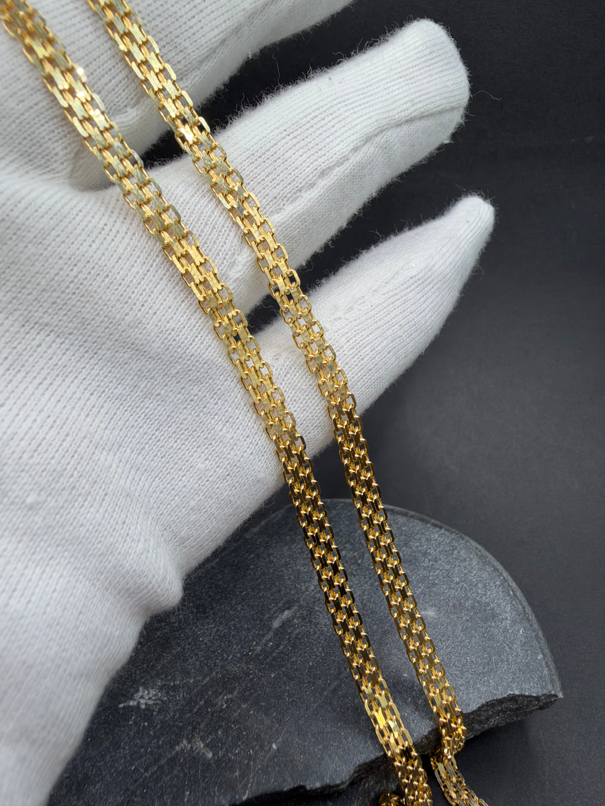14K Gouden Massieve Bismarck Collier – 51 cm – 4,5 mm – Unisex