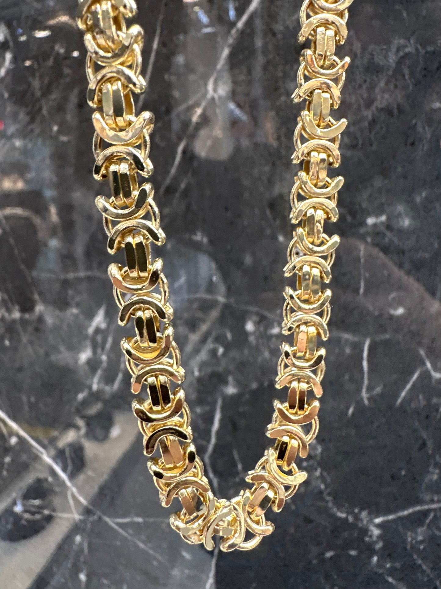 Prachtige 14K Gouden Platte Koningsketting – 70 cm | 7 mm | Stoer & Luxe