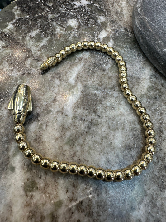 Prachtige 14K Gouden Bal Armband – 21 cm | 5 mm | Elegant & Tijdloos