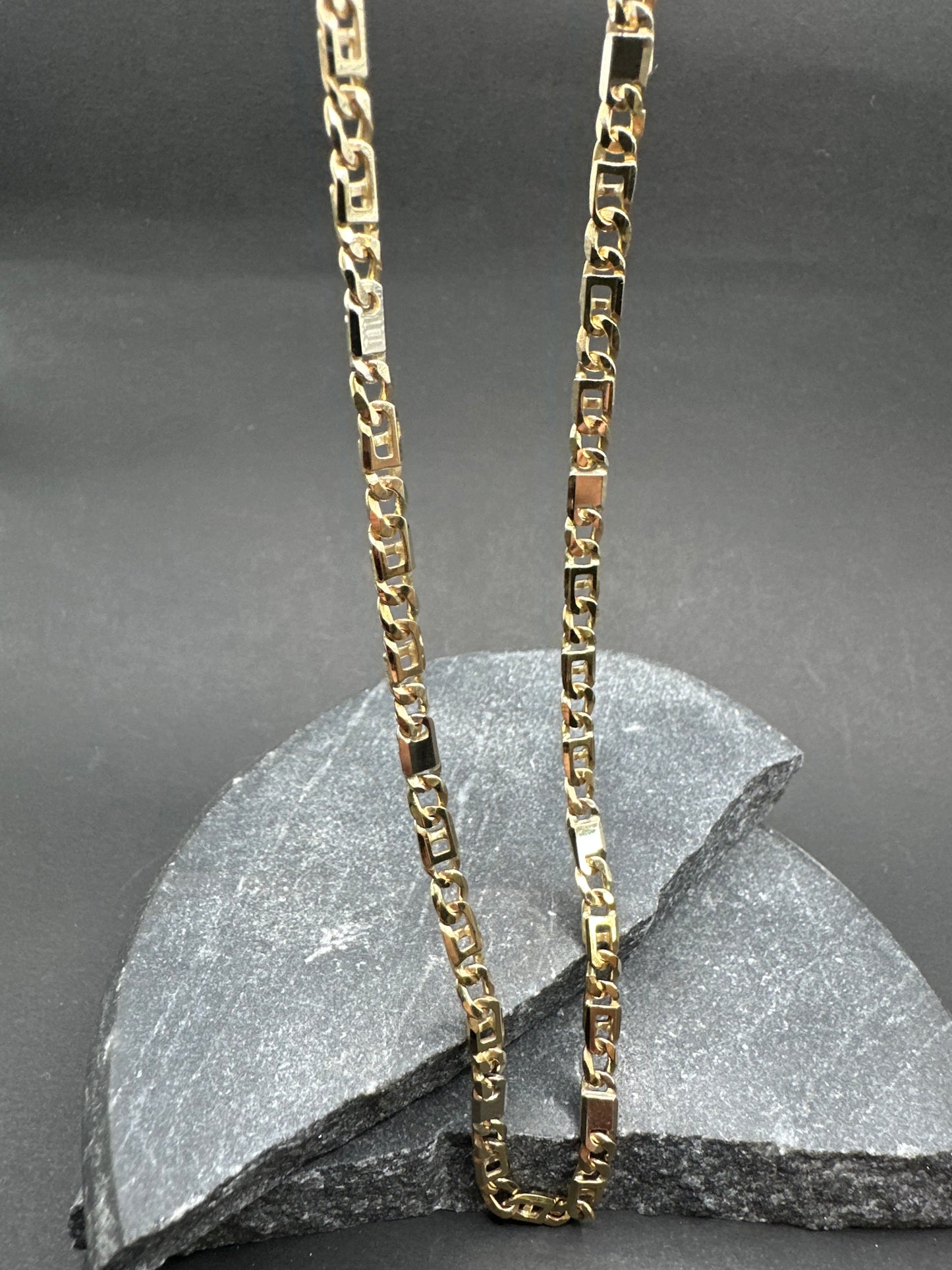 14K Gouden Bicolor Massieve Rollie Ketting – 70 cm