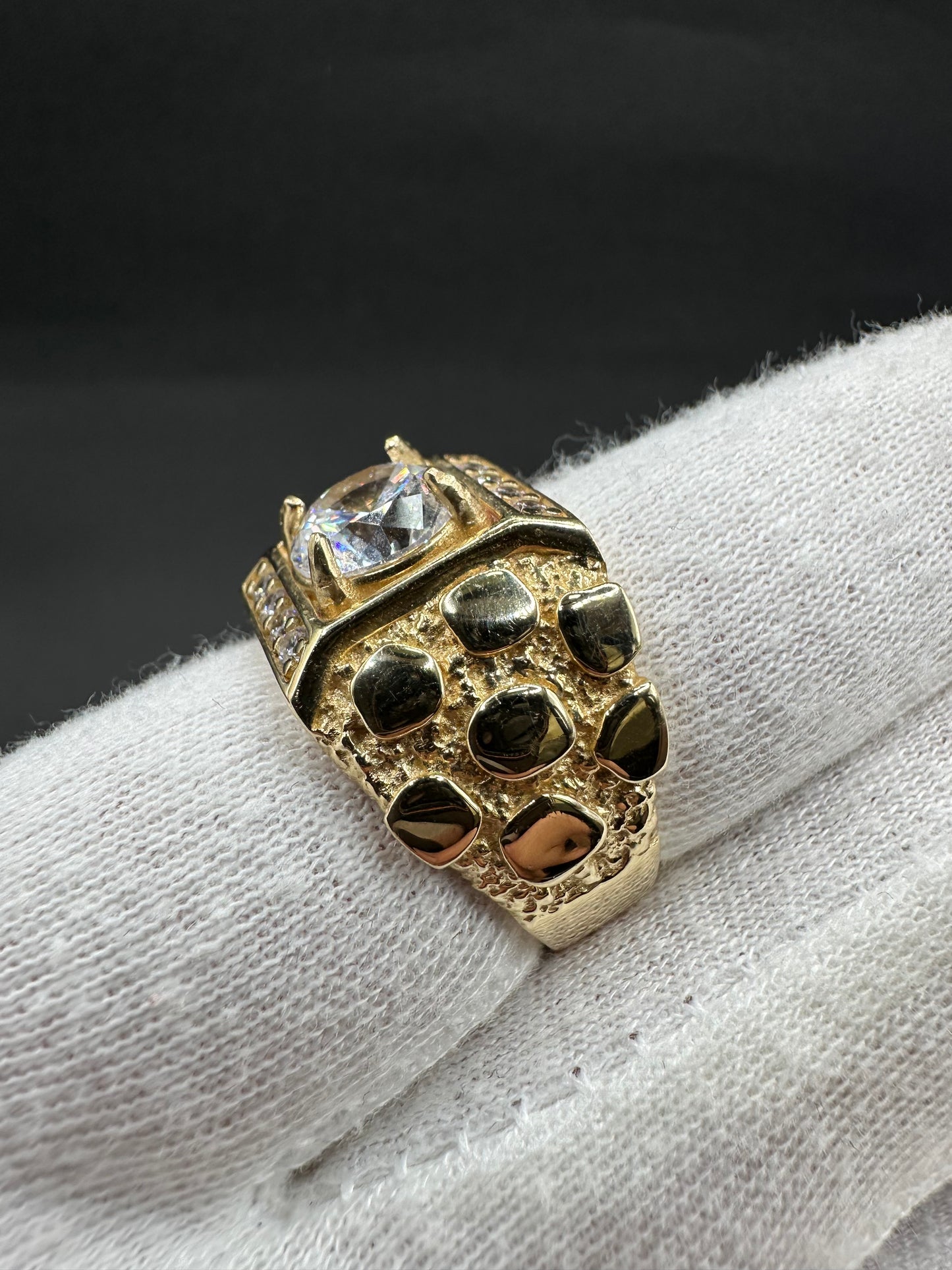 14K Gouden Piet Piet Ring met Zirkonia – Maat 20