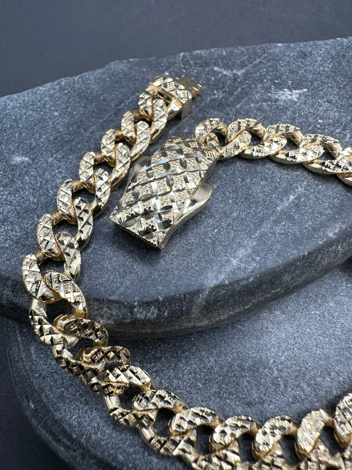14K Gouden Diamond Cut Cubaanse Armband – 20 cm | 7,5 mm