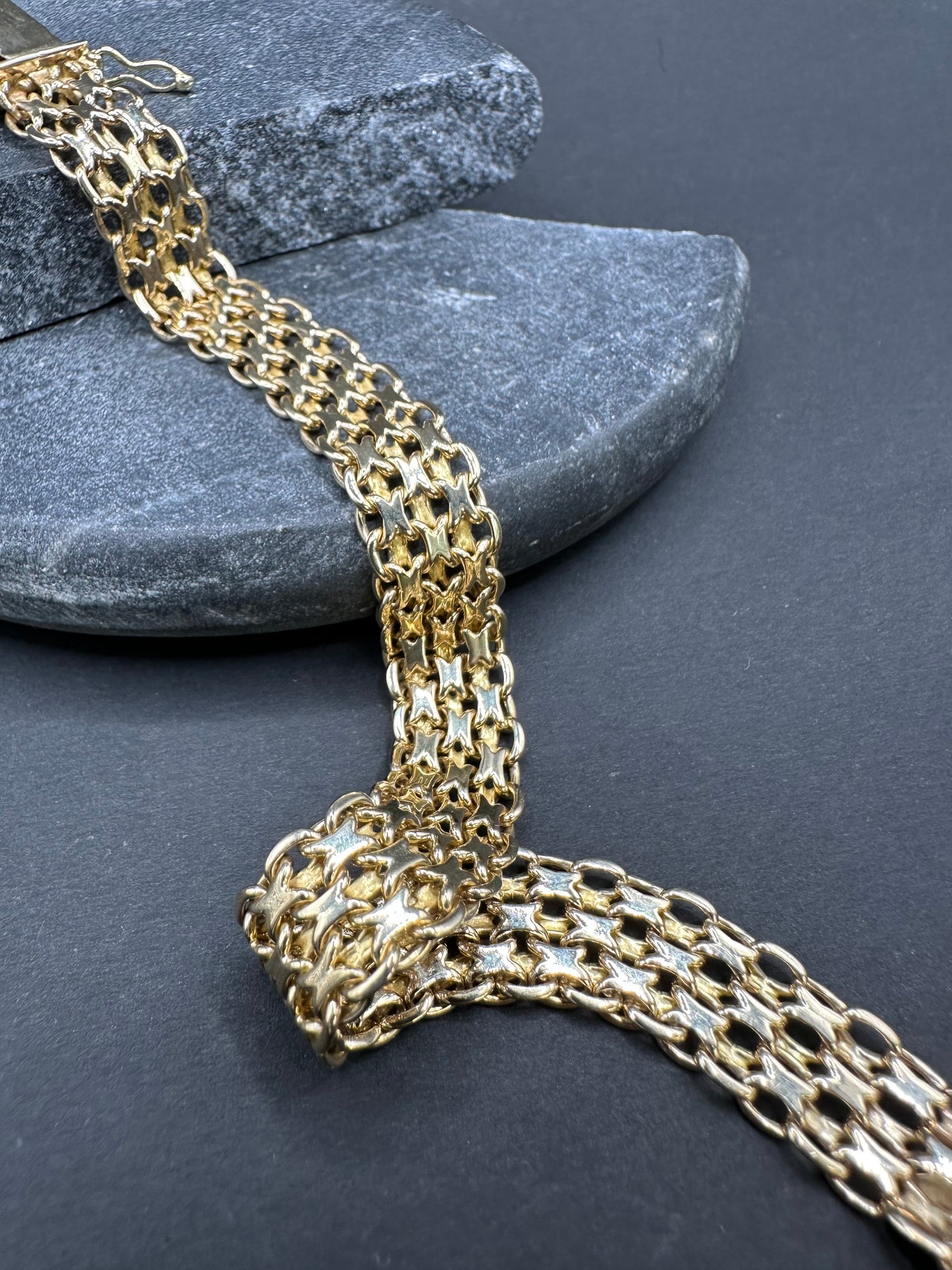 14K Gouden Bismarck Armband – 21 cm
