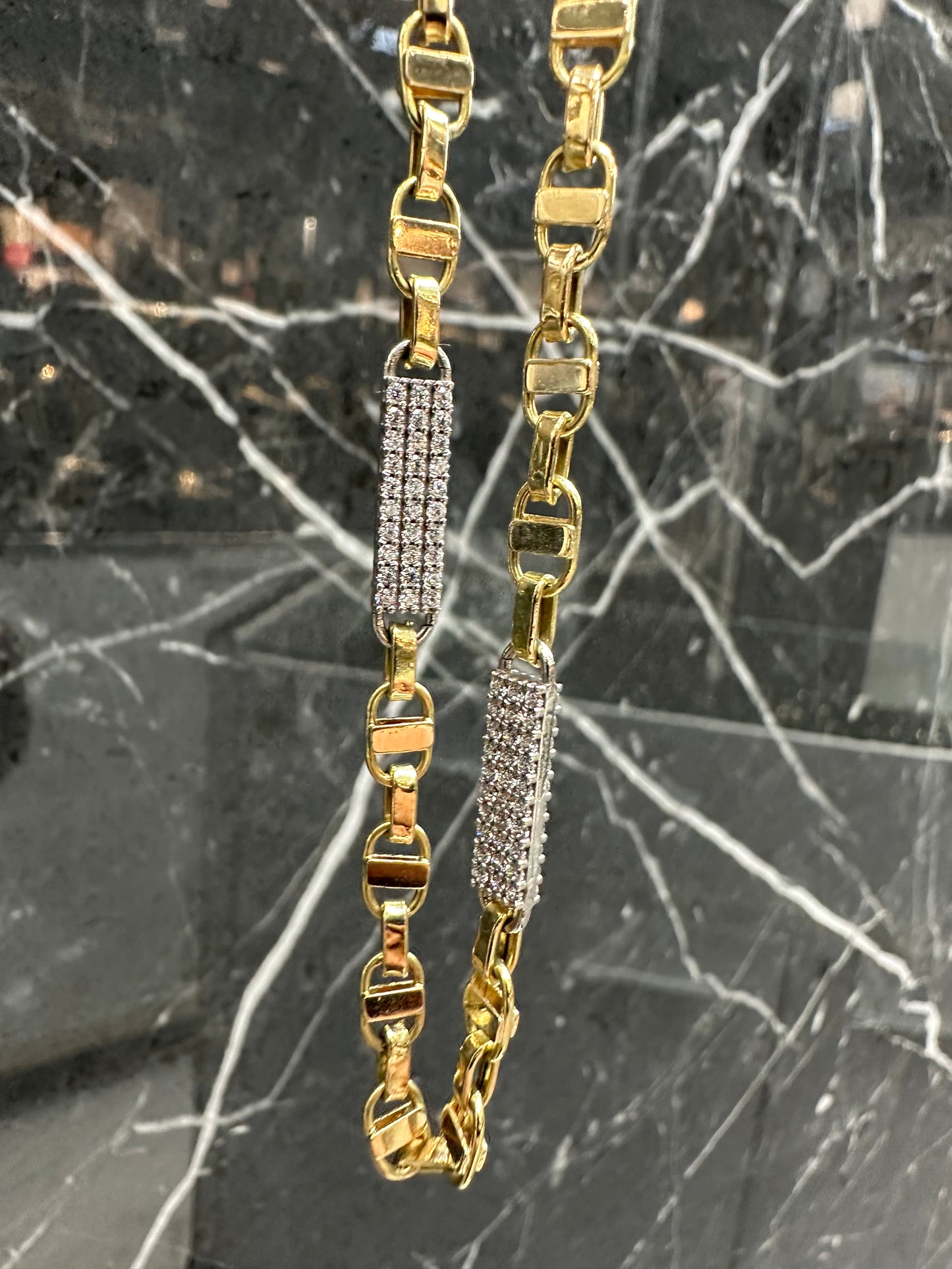 Prachtige 14K Gouden Kingsly Ketting – Bezet met Zirkonia | 5 mm | 70 cm