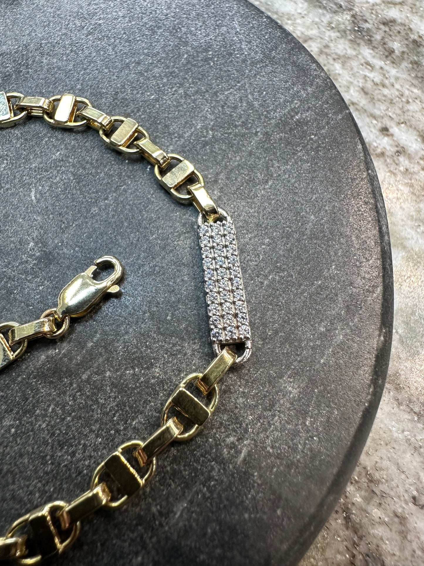 Prachtige 14K Gouden Kingsly Armband – 20 cm | 4,5 mm | Iced met Zirkonia