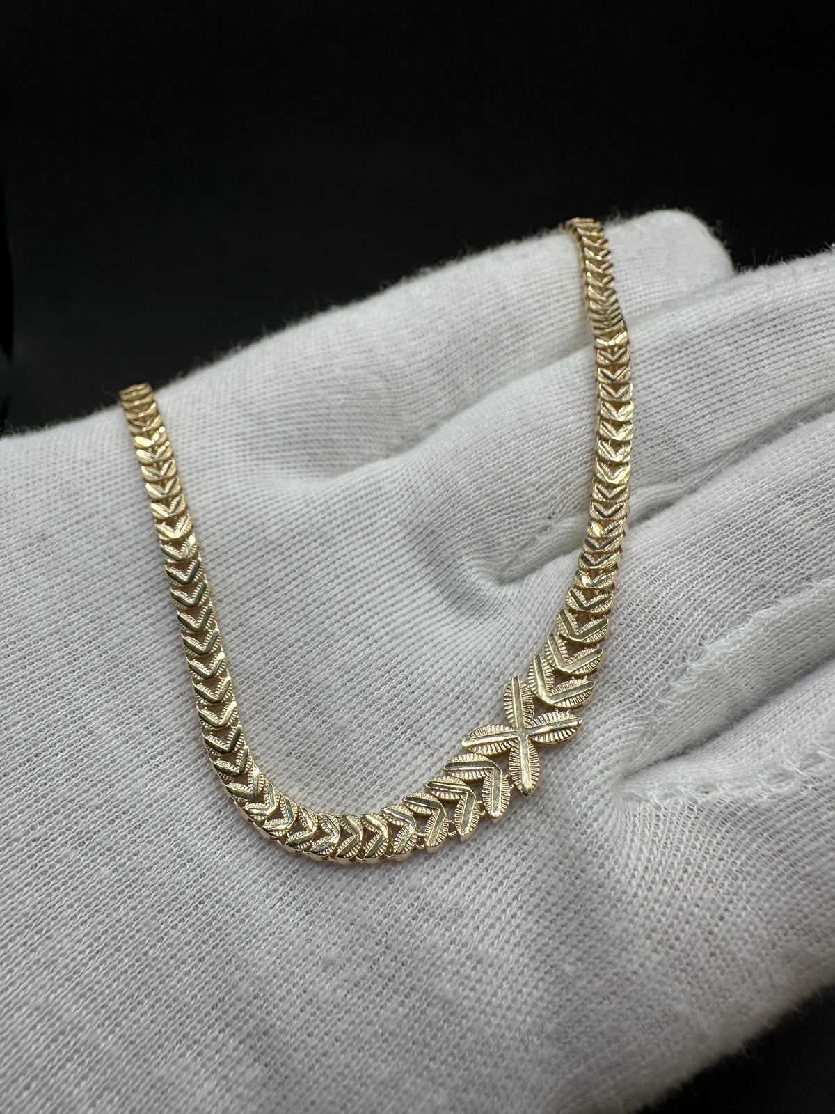 14K Gouden Elegante Armband met Diamond Cut – 19 cm