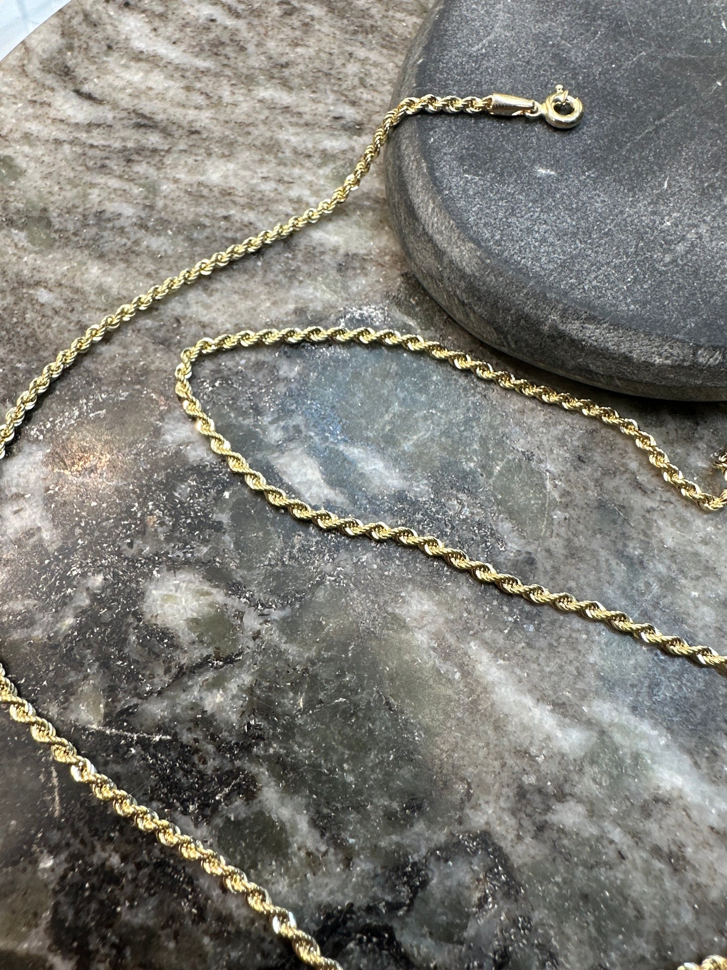 Prachtige 14K Gouden Rope Chain – 65 cm | 2,1 mm | Subtiel & Elegant