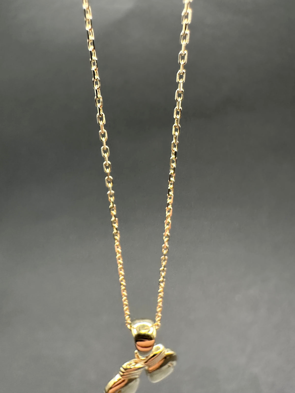 14K Gouden Ketting met Bokshandschoenen Hanger – 1 mm