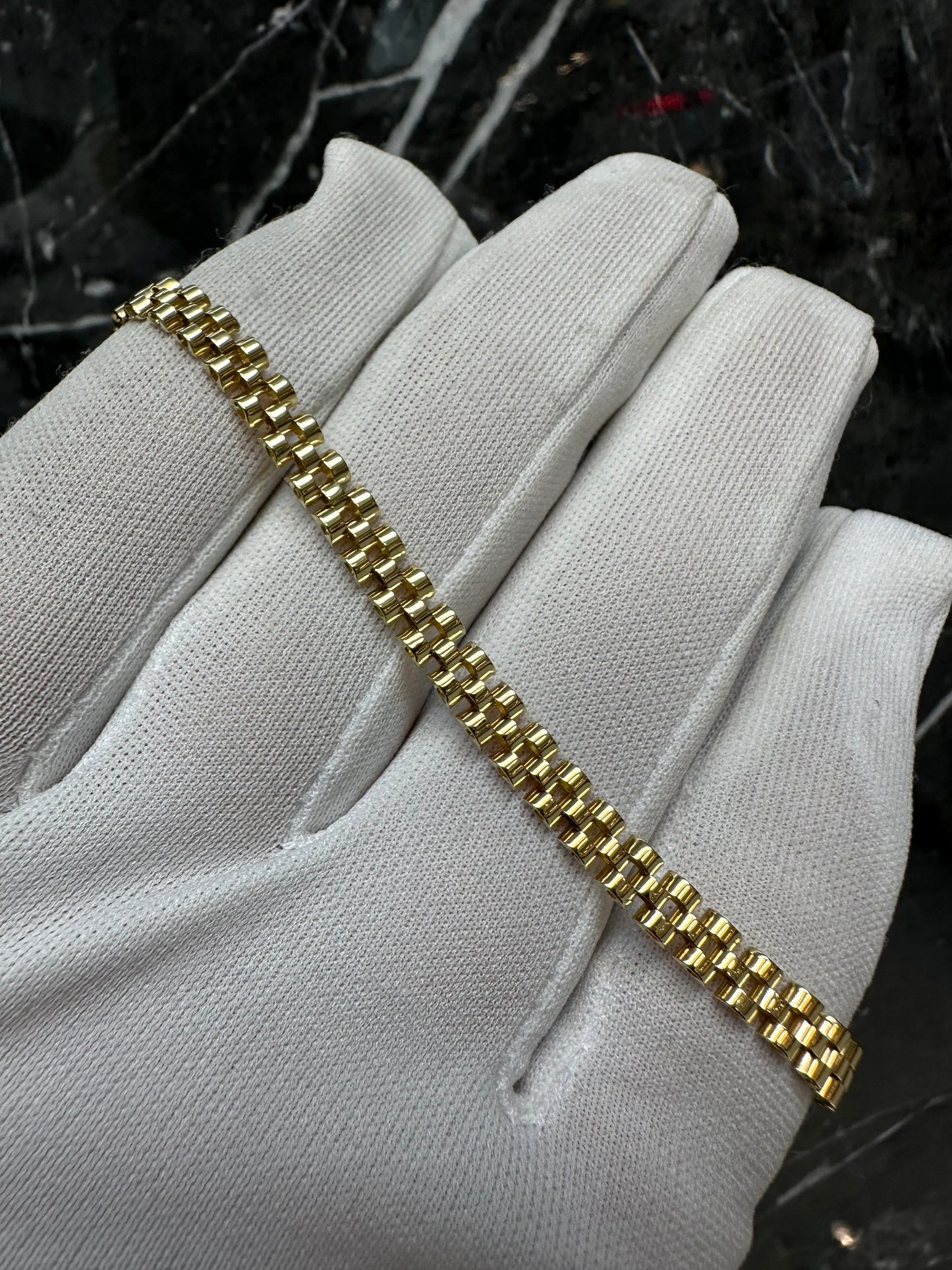 14K Gouden President Armband – 19,5 cm – 5,1 mm