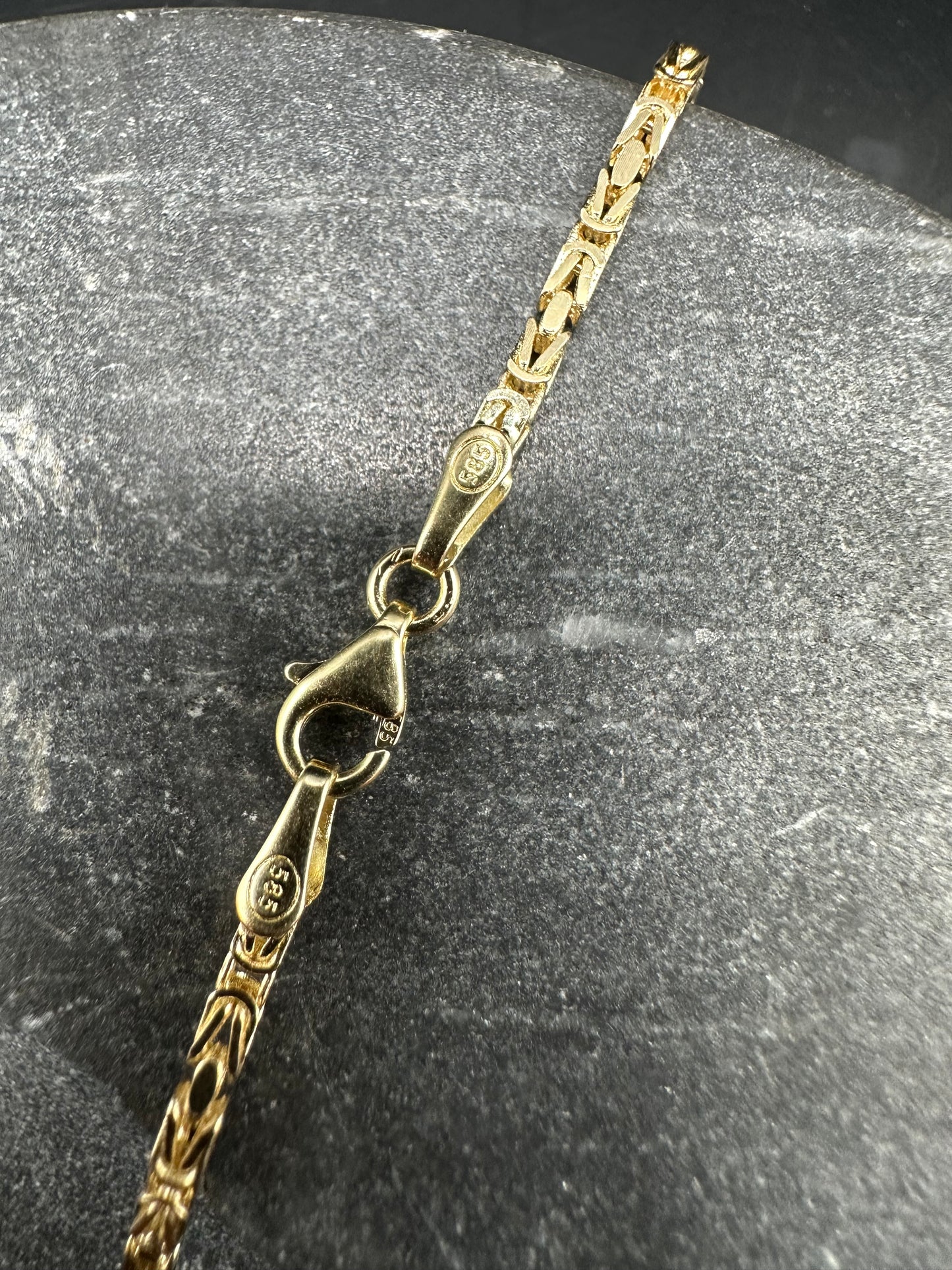 14K Gouden Massieve Elegante Koningsketting – 2,1 mm| Unisex
