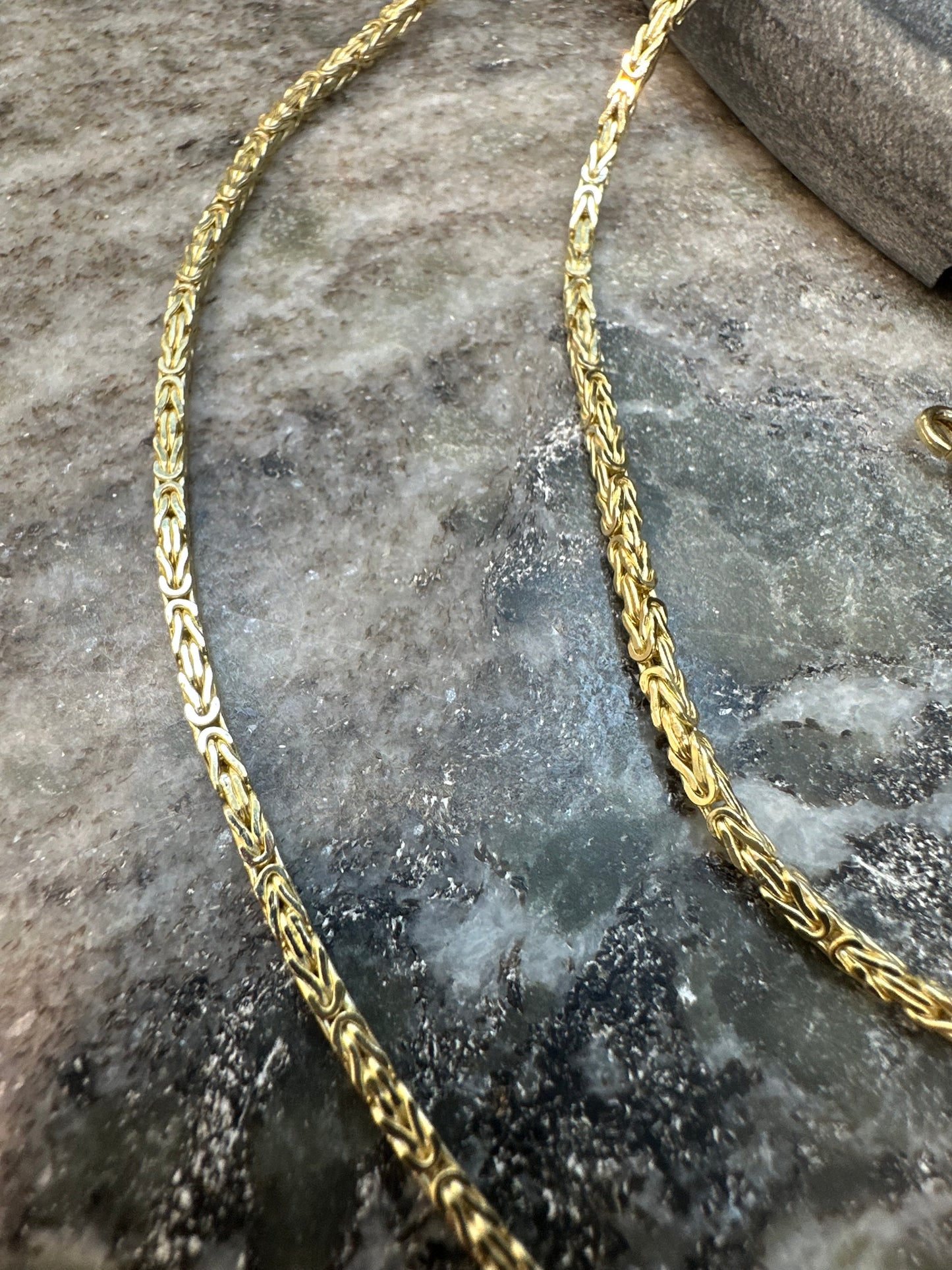 Prachtige 14K Gouden Byzantijnse Koningsketting| 2 mm | Subtiel & Elegant
