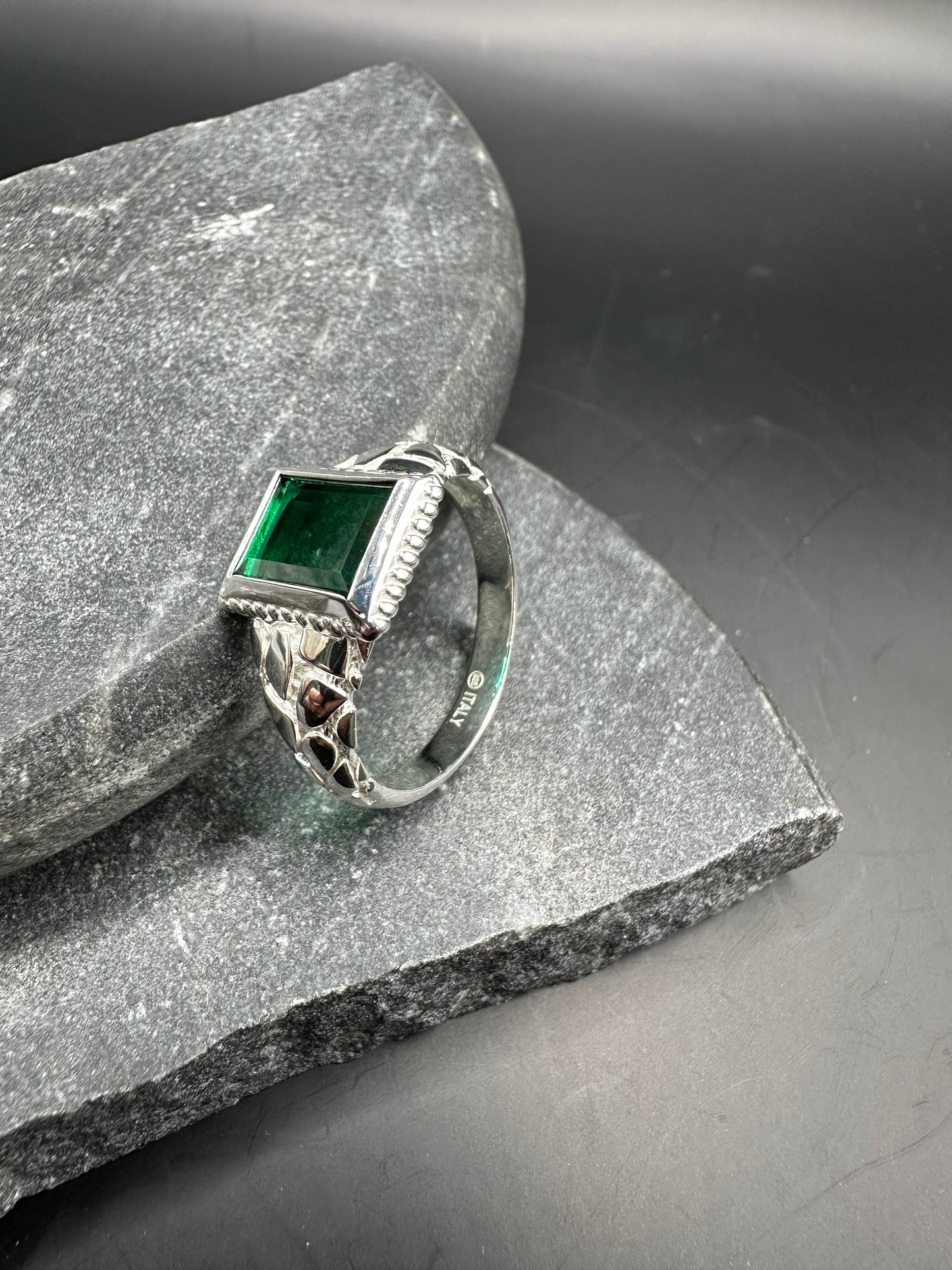 925 Zilveren Ring met Jade Steen