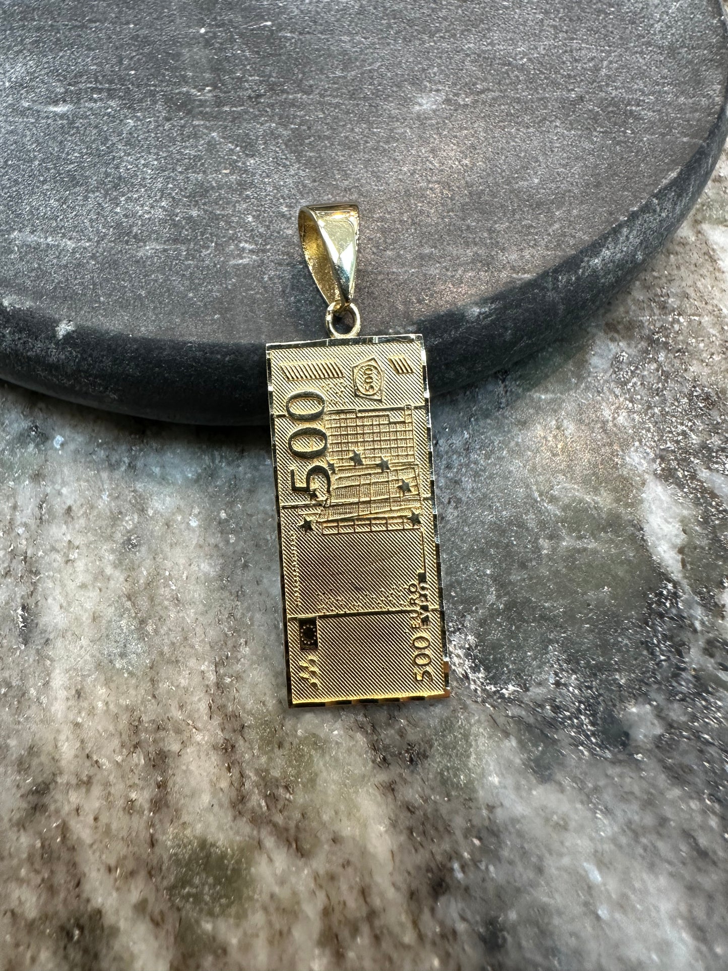 14K Gouden “€500 Biljet” Hanger