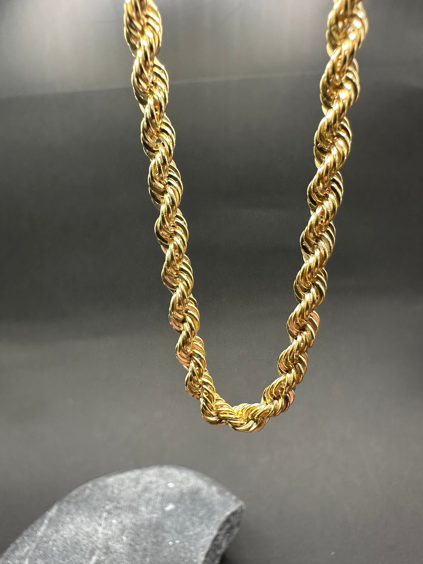 14k gouden rope chain 70 cm 3,8 mm