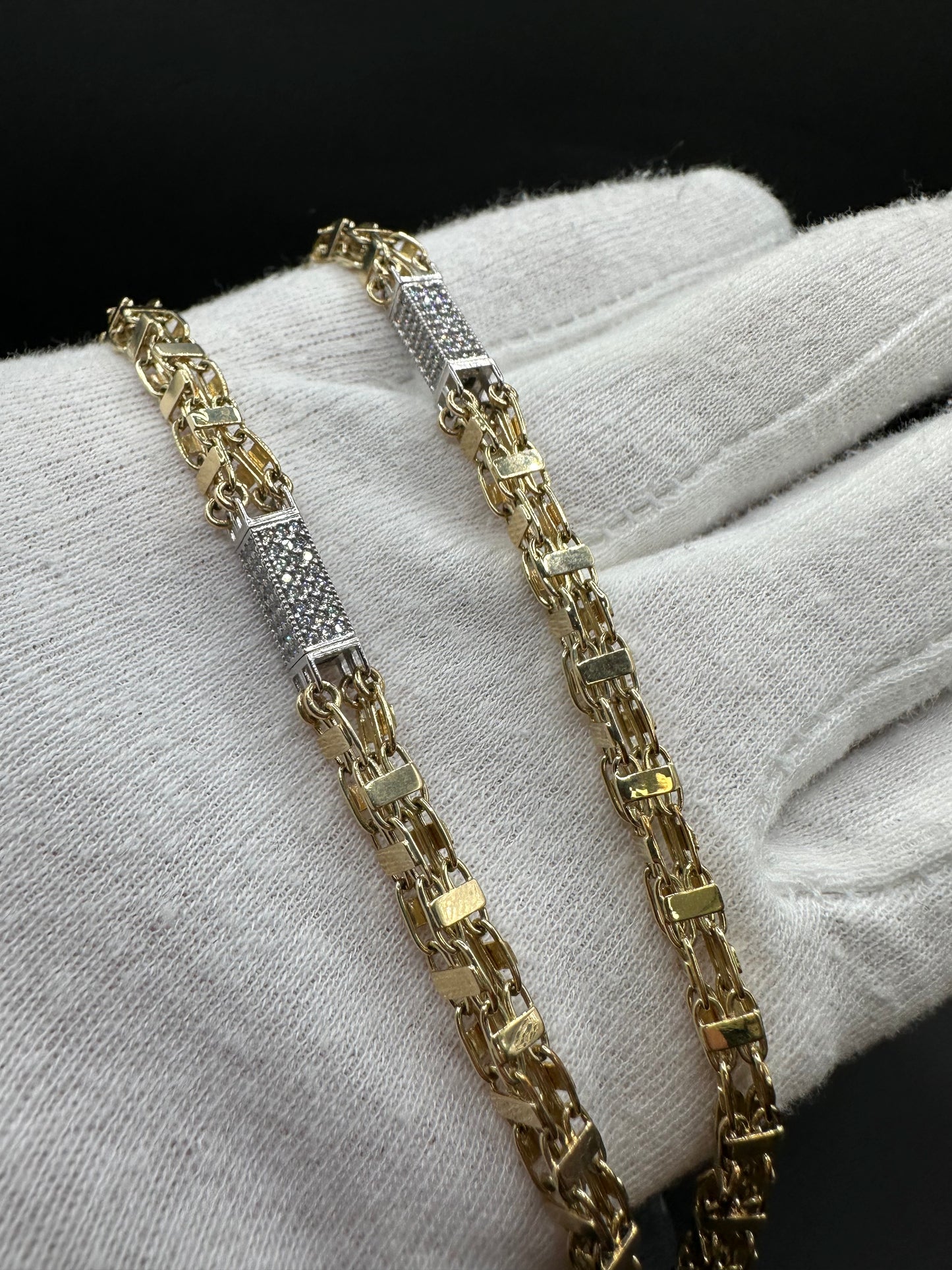 14K Gouden Iced Magnum Ketting met Zirkonia – 70 cm