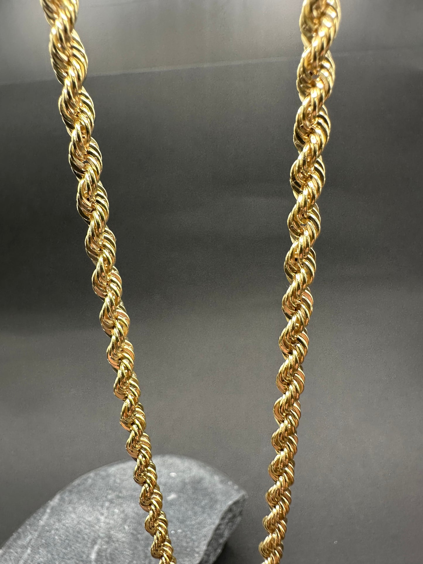14k gouden rope chain 70 cm 3,8 mm