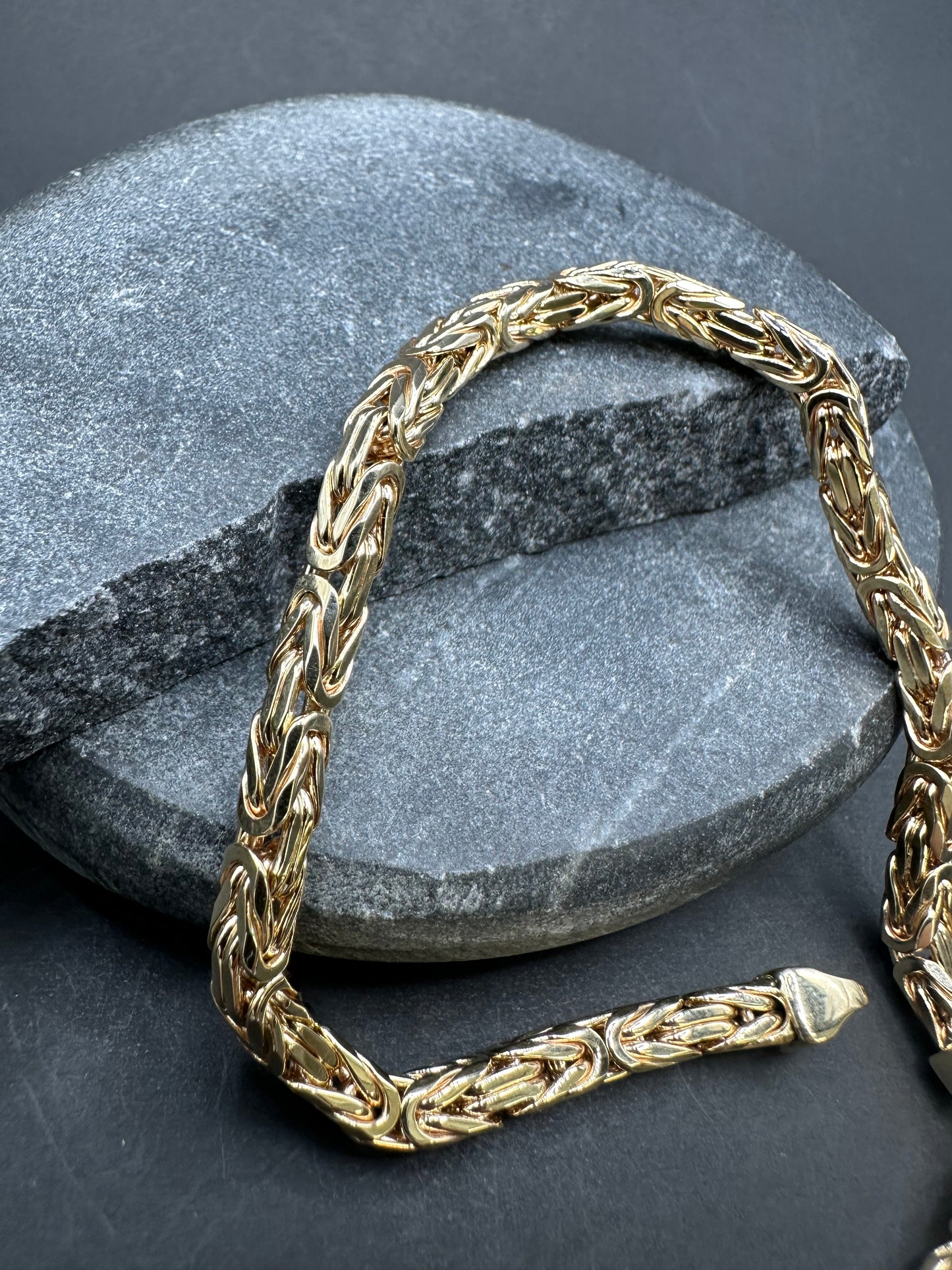 14K Gouden Massieve Koningsarmband – 4,1 mm – 22 cm