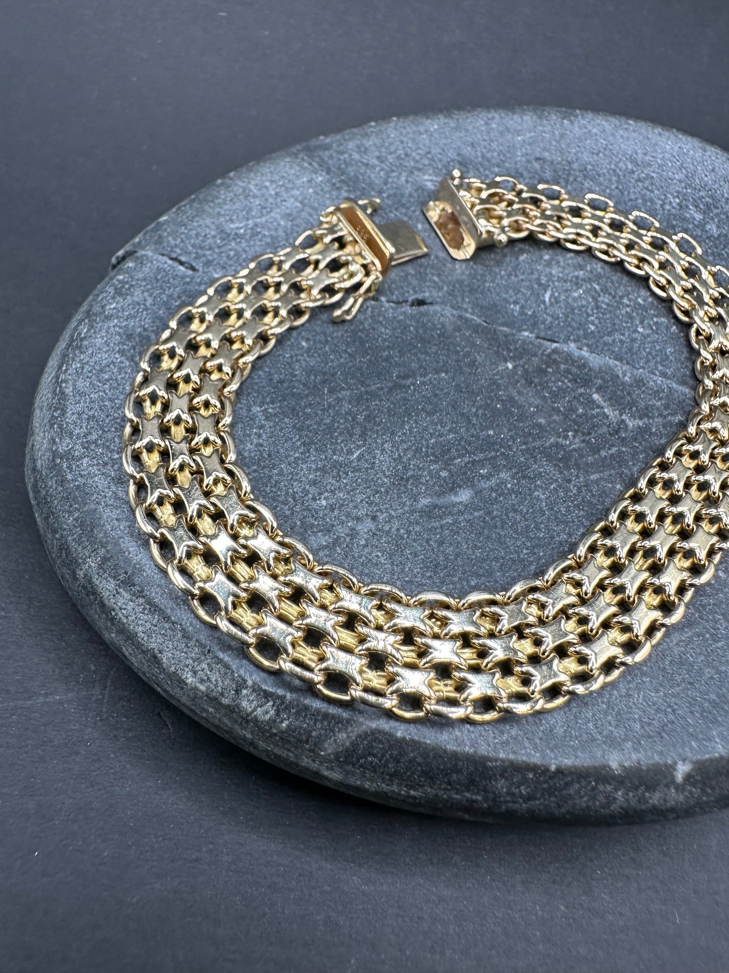 14K Gouden Bismarck Armband – 21 cm