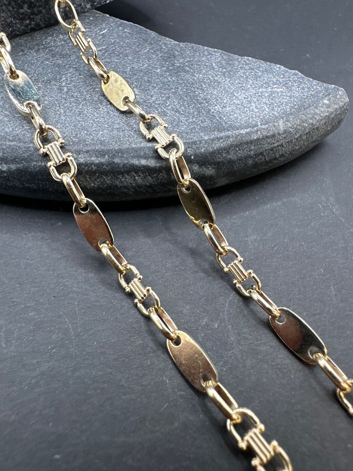 14K Gouden Platte Massieve Ketting – 60 cm | 4,5 mm