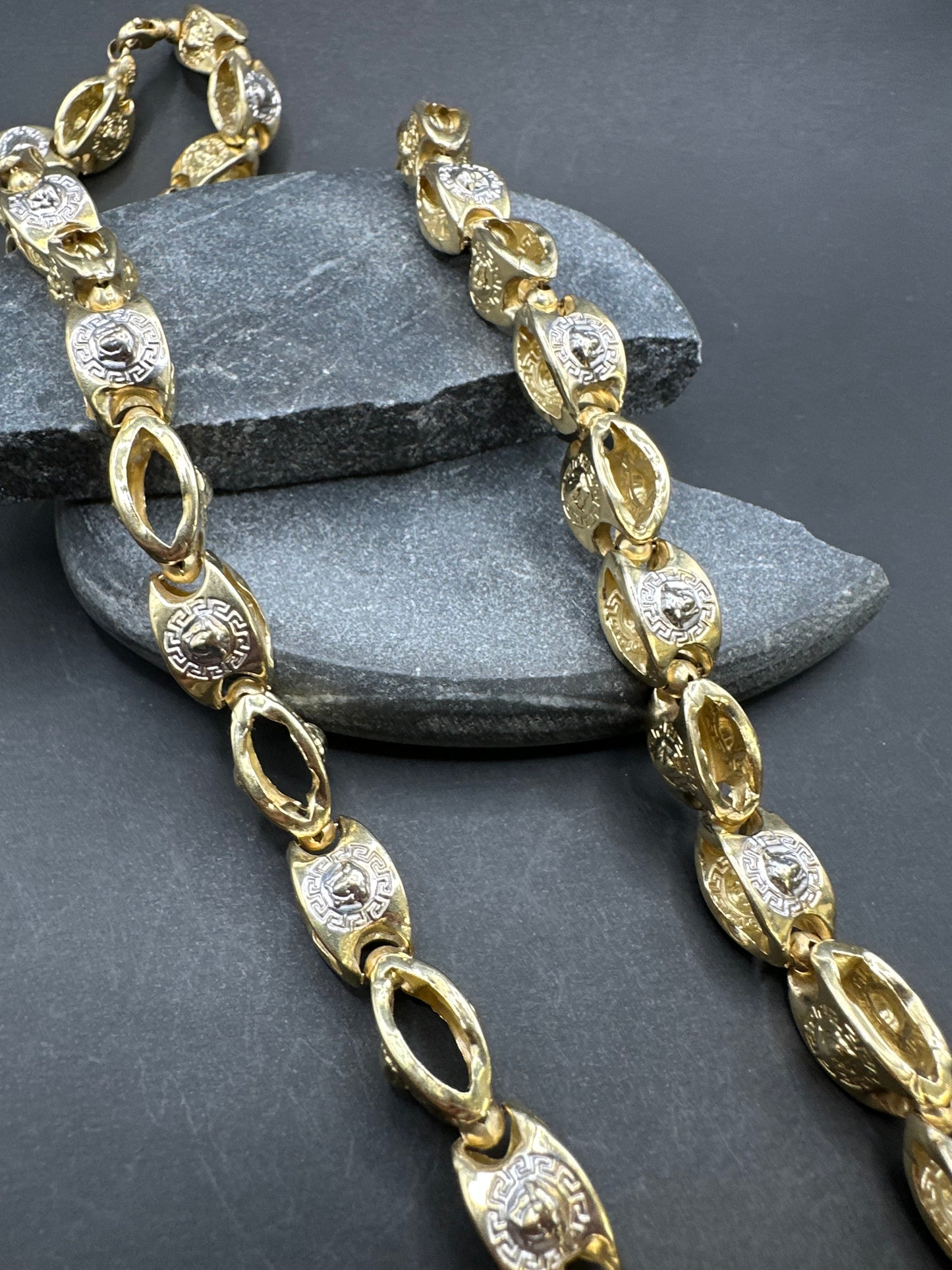 14K Gouden Medusa Ketting – 65 cm