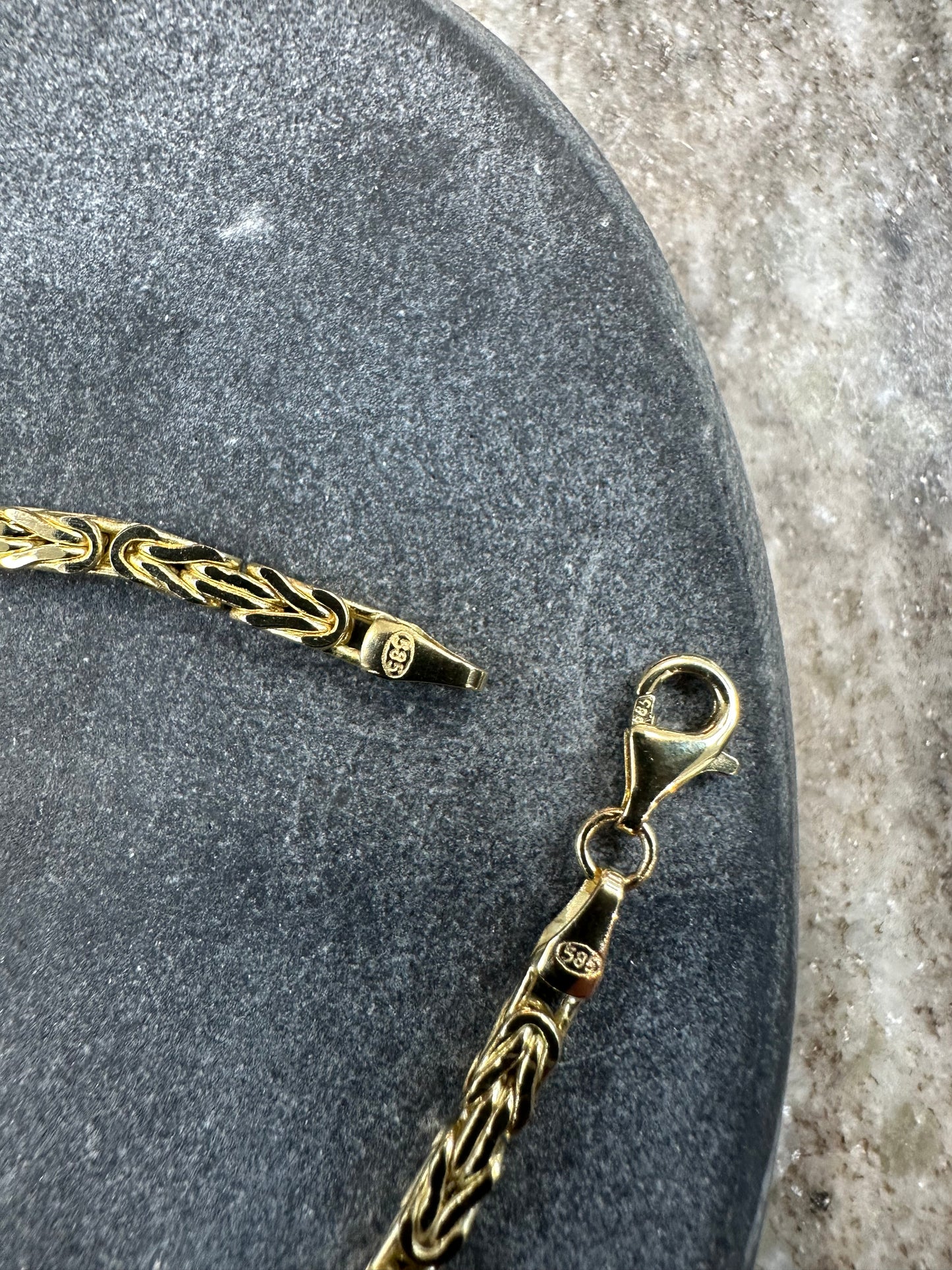 Prachtige 14K Gouden Byzantijnse Koningsarmband – 3 mm Luxe & Tijdloos