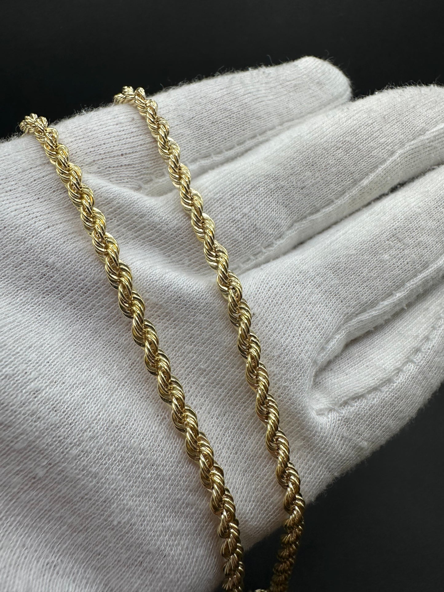 14k gouden rope chain 70 cm 3,8 mm