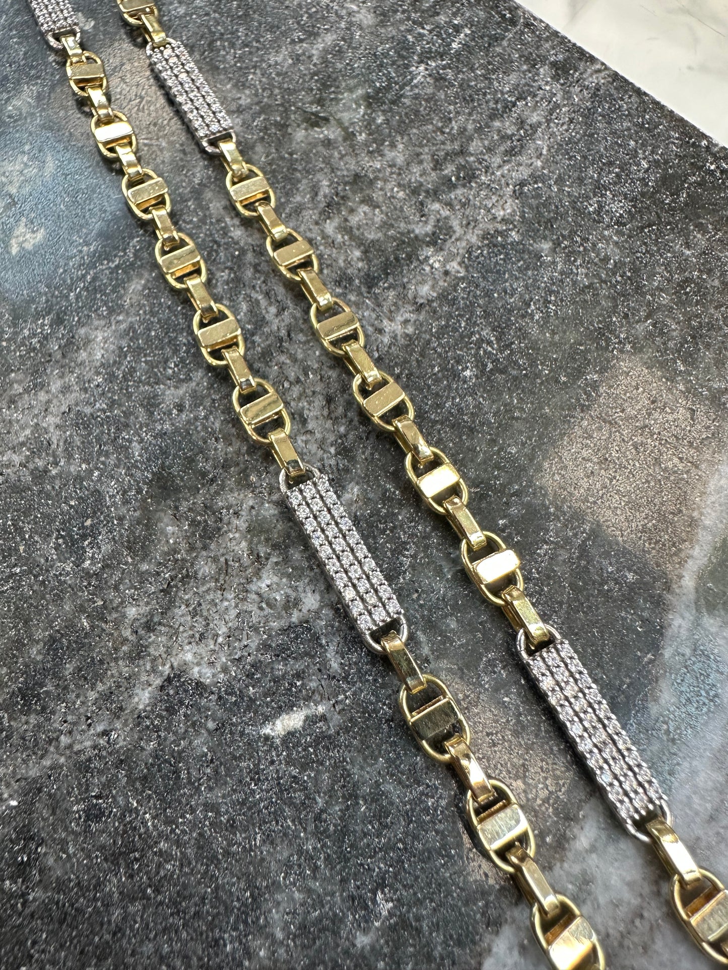 Prachtige 14K Gouden Kingsly Ketting – Bezet met Zirkonia | 5 mm | 70 cm