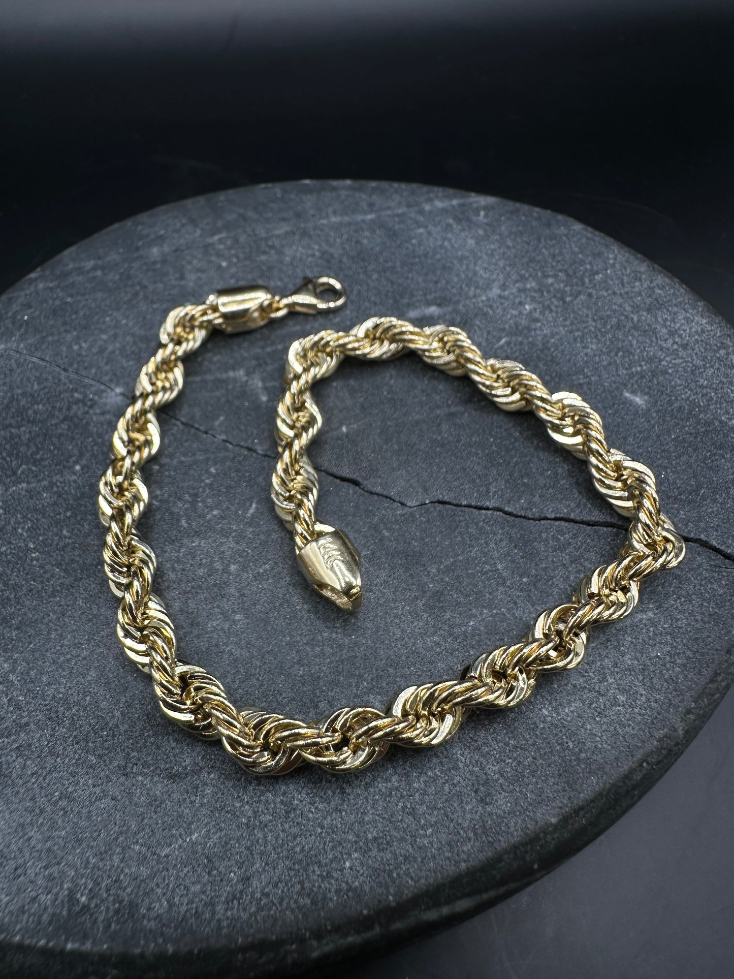 14K Gouden Rope Armband – 20 cm