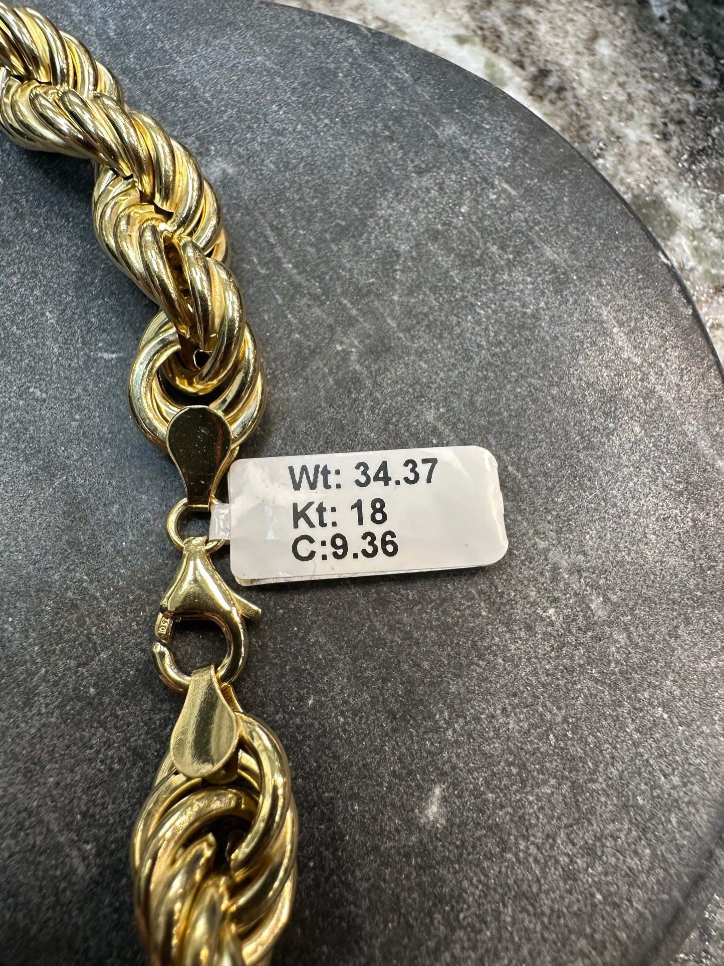 18K Gouden Rope Collier – 52 cm