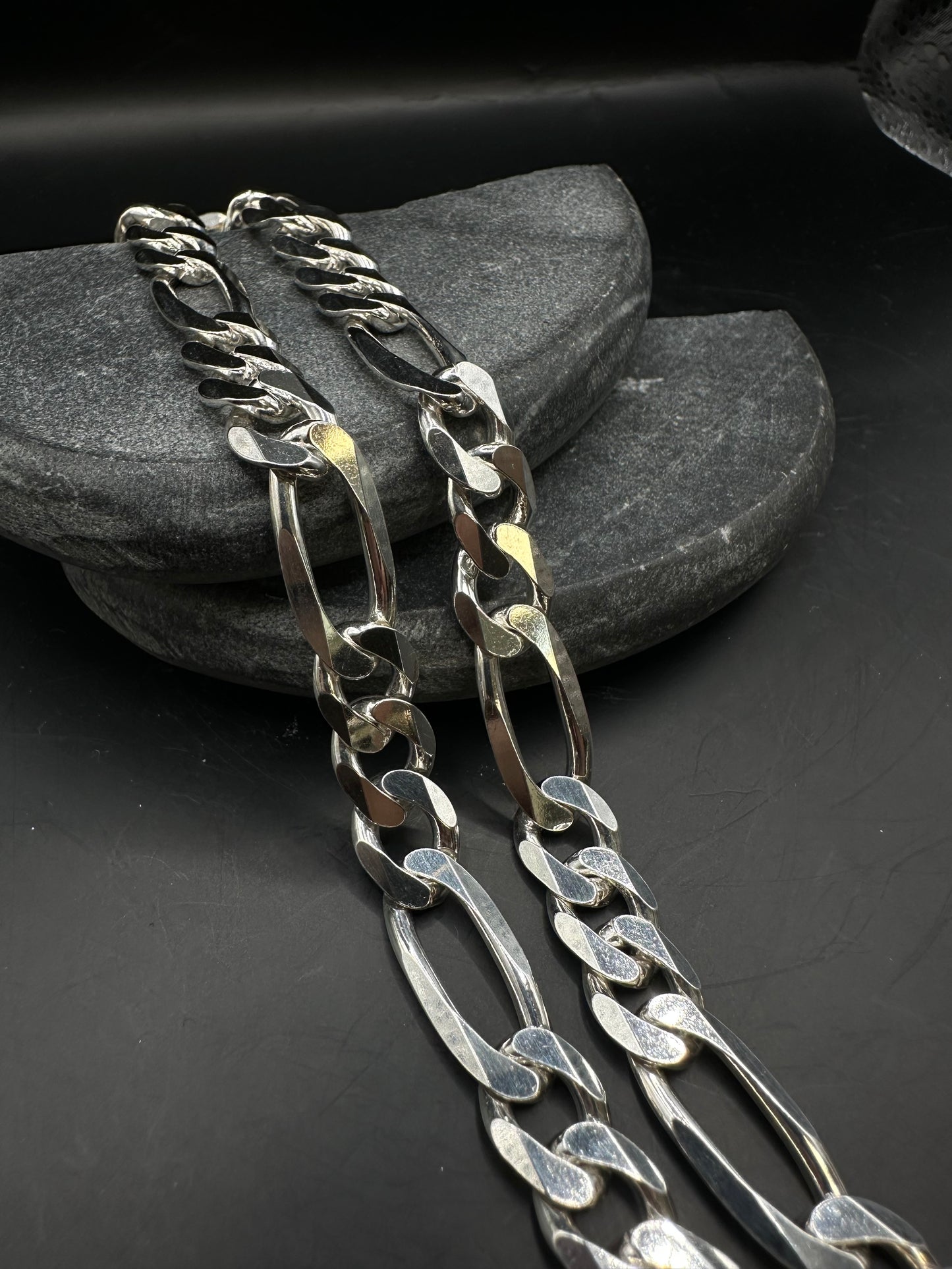 925 Zilveren Figaro Ketting – Massief – 65 cm