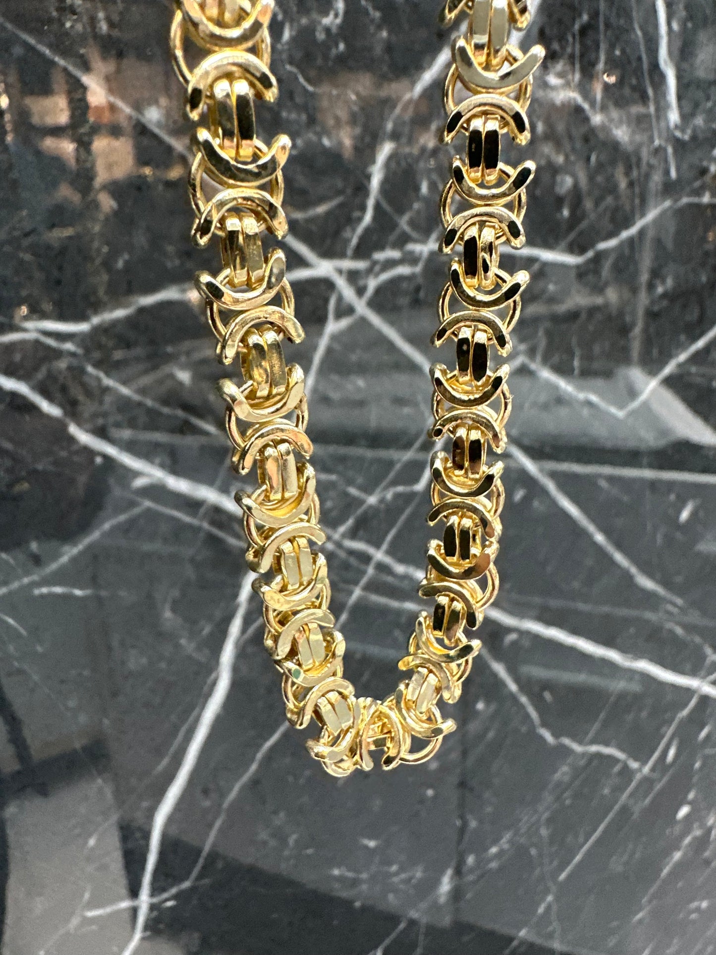 Prachtige 14K Gouden Platte Koningsketting – 70 cm | 7 mm | Stoer & Luxe