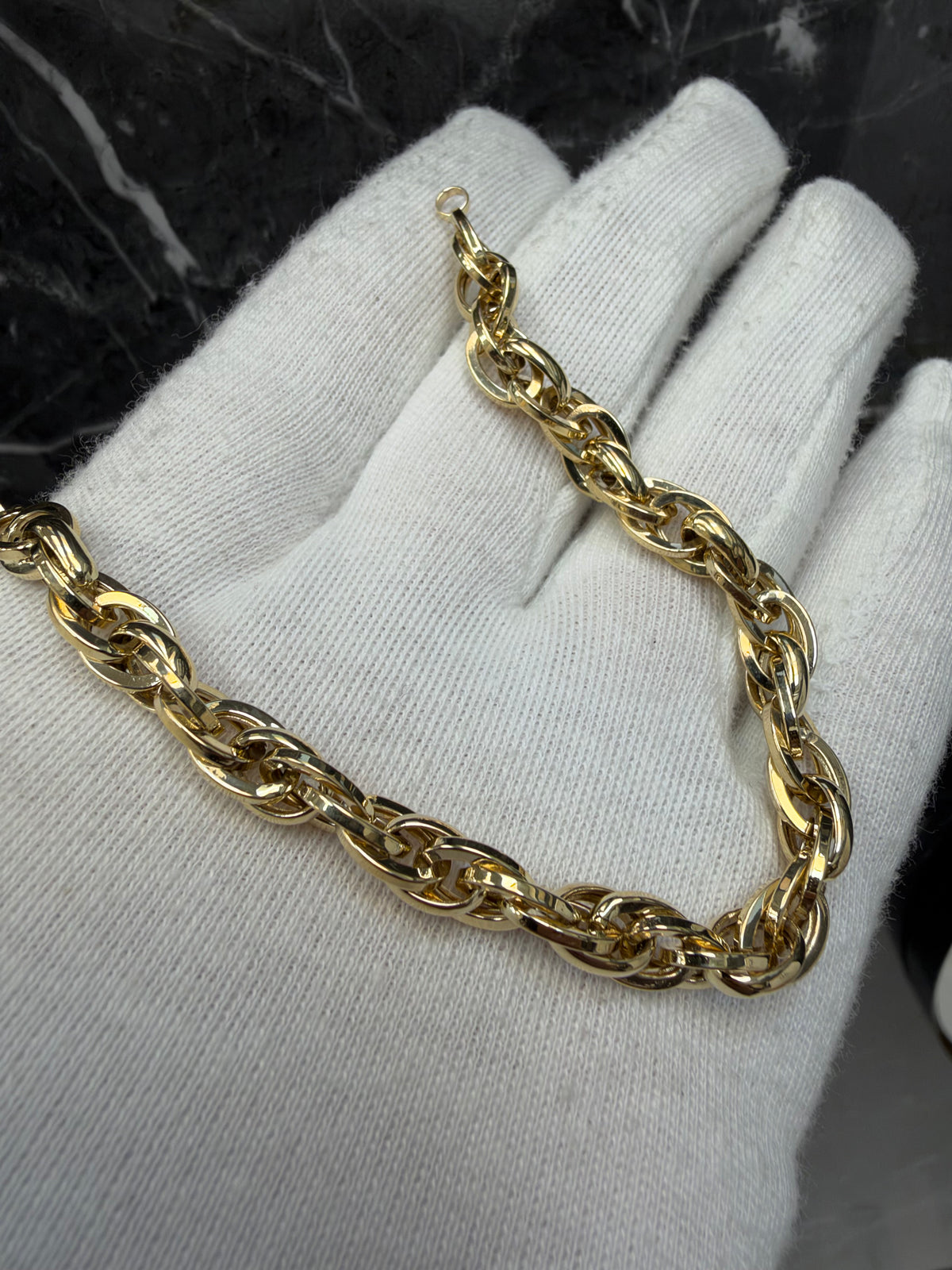 14K Gouden Singapore Armband – 19 cm – 6,5 mm