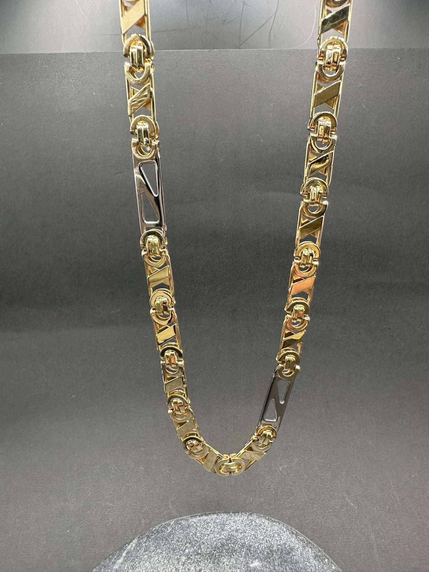 14K Gouden Bicolor Valentino Ketting – 70 cm