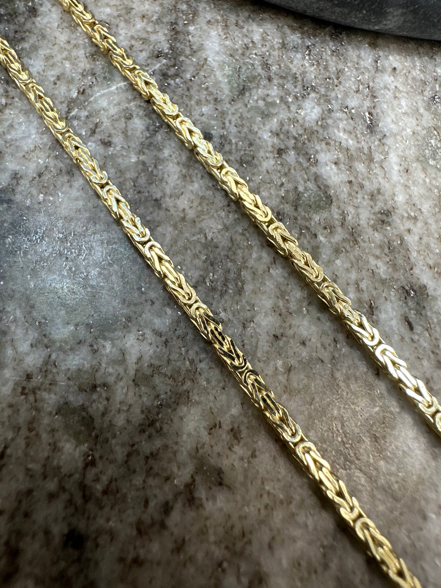 Prachtige 14K Gouden Byzantijnse Koningsketting| 2 mm | Subtiel & Elegant