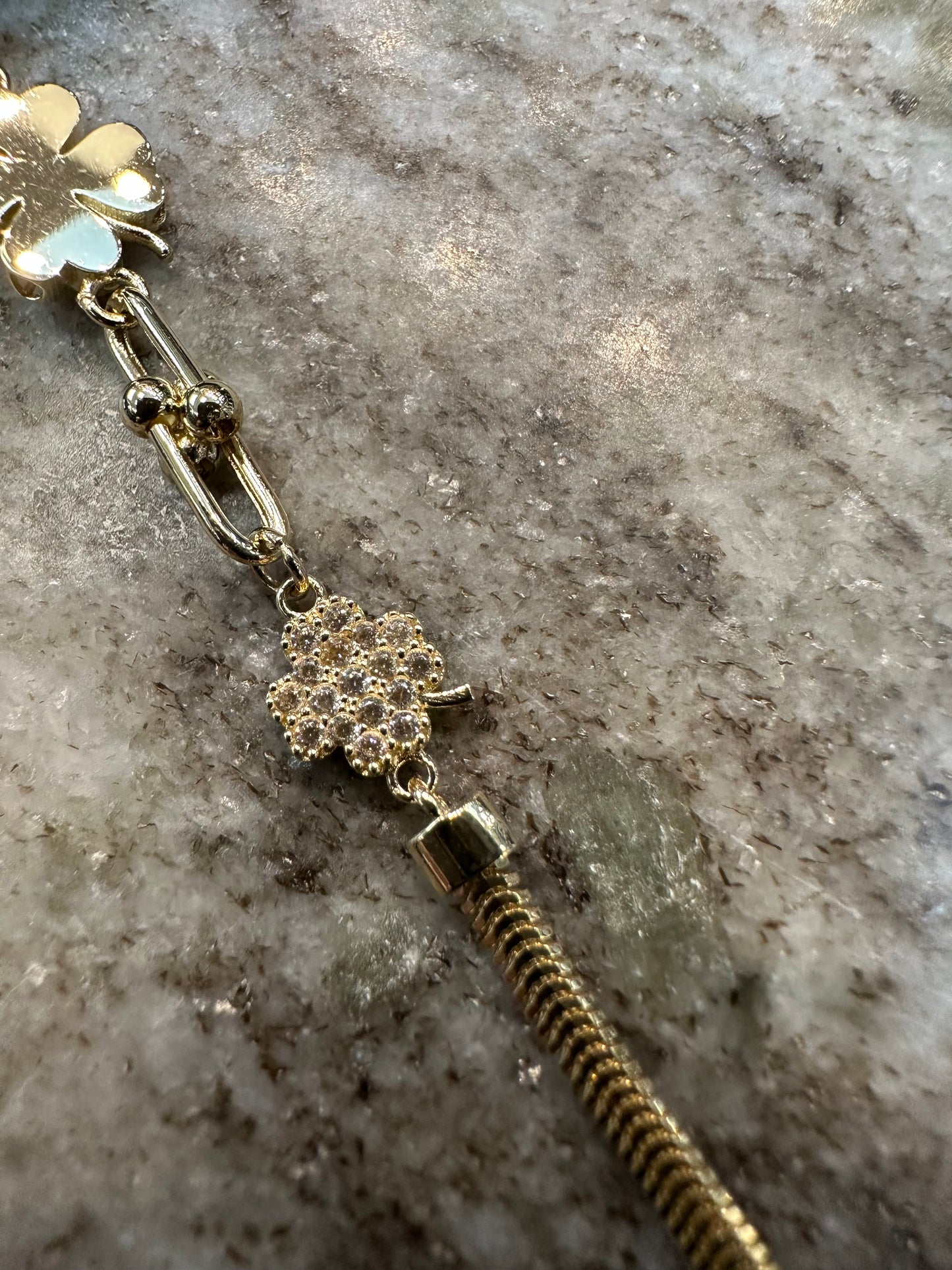 14K Gouden Klavertje Armband – 19 cm | 2,5 mm