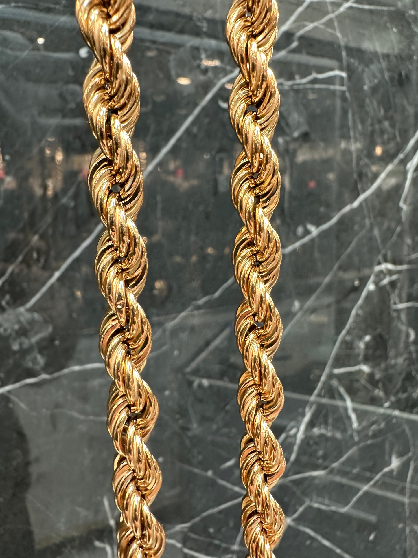18K Roze Gouden Rope Chain – 62 cm