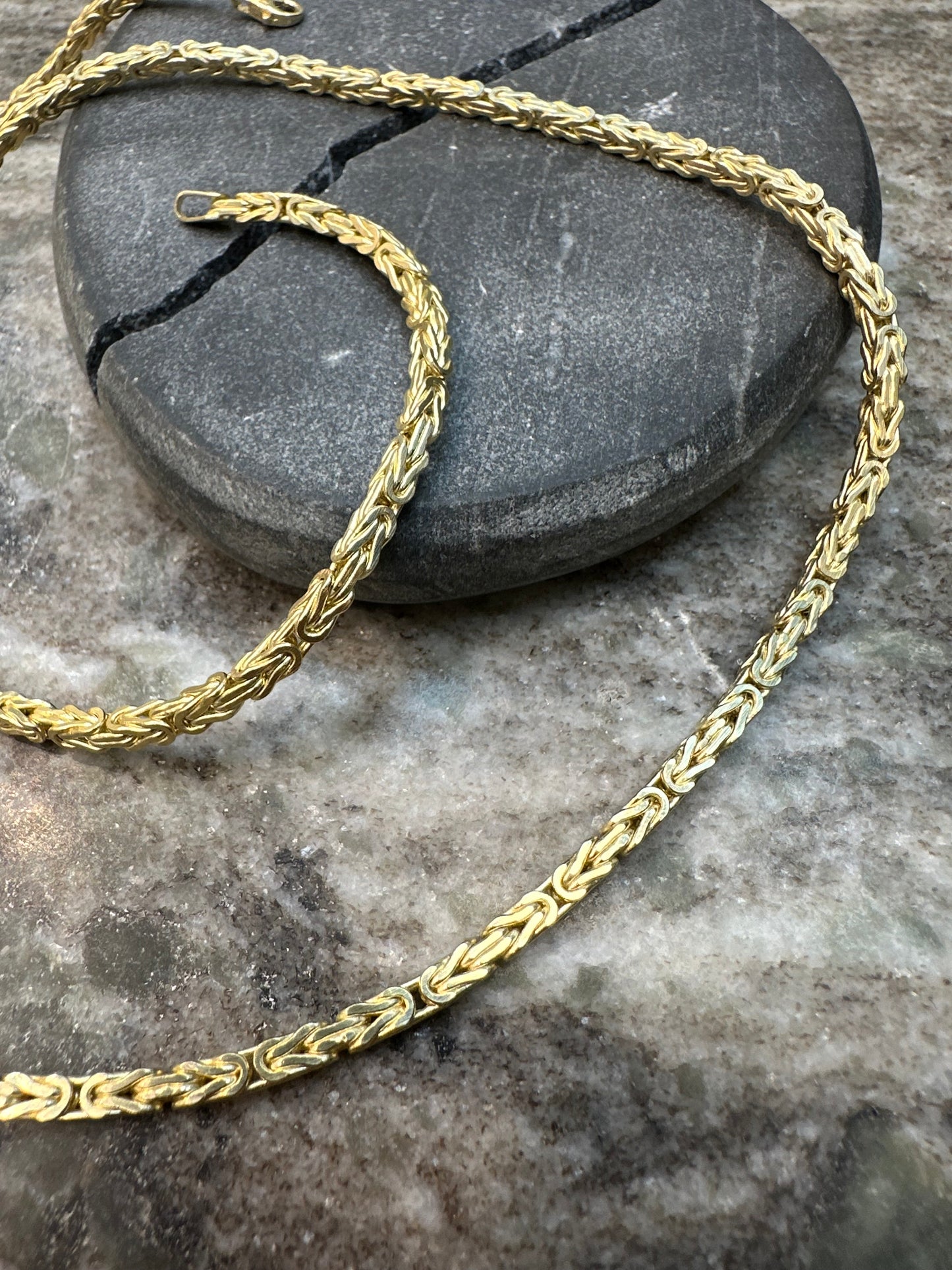 Prachtige 14K Gouden Byzantijnse Koningsketting | 3 mm
