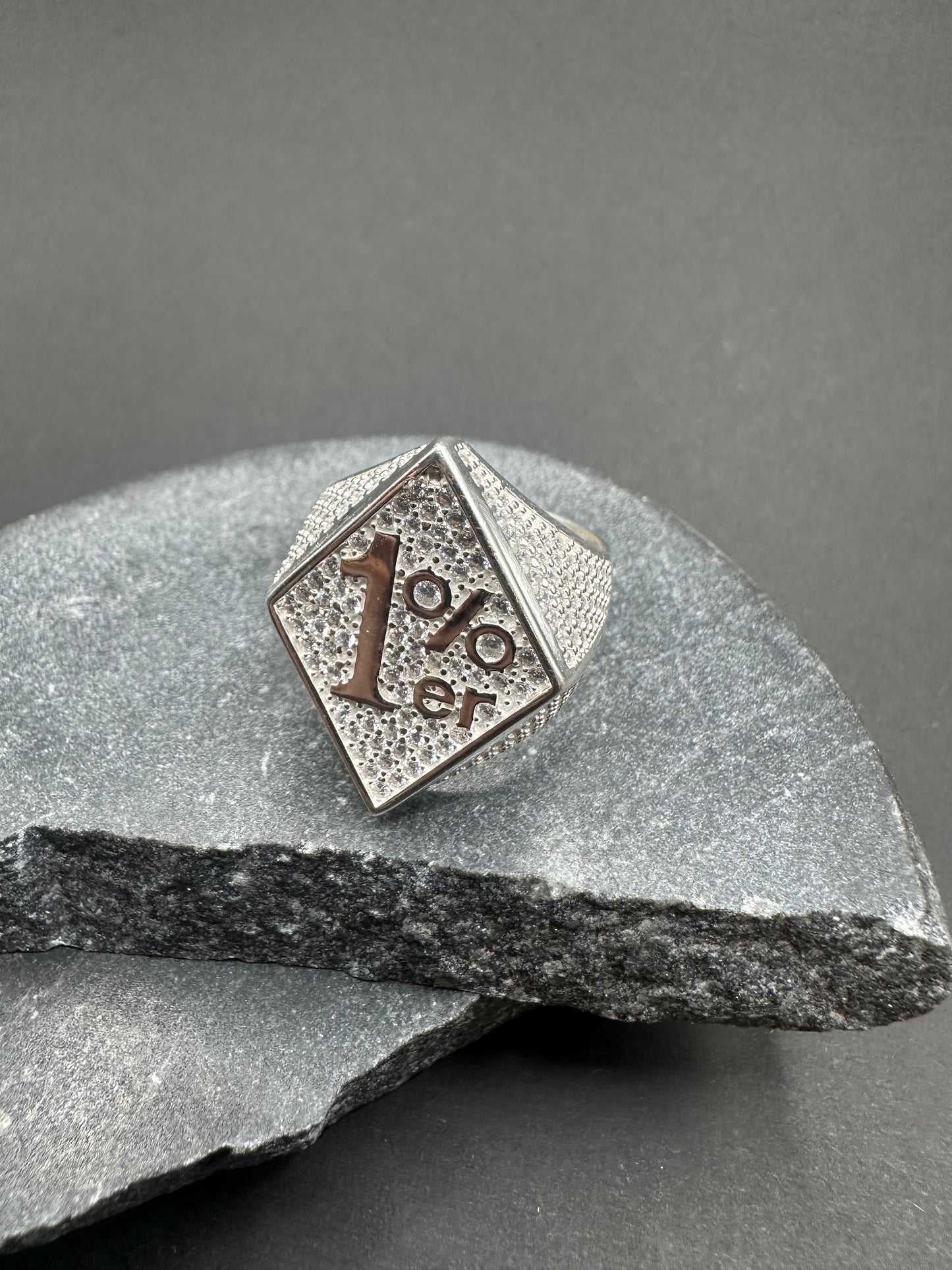 925 Zilveren 1% Ring met Zirkonia – Maat 19,5