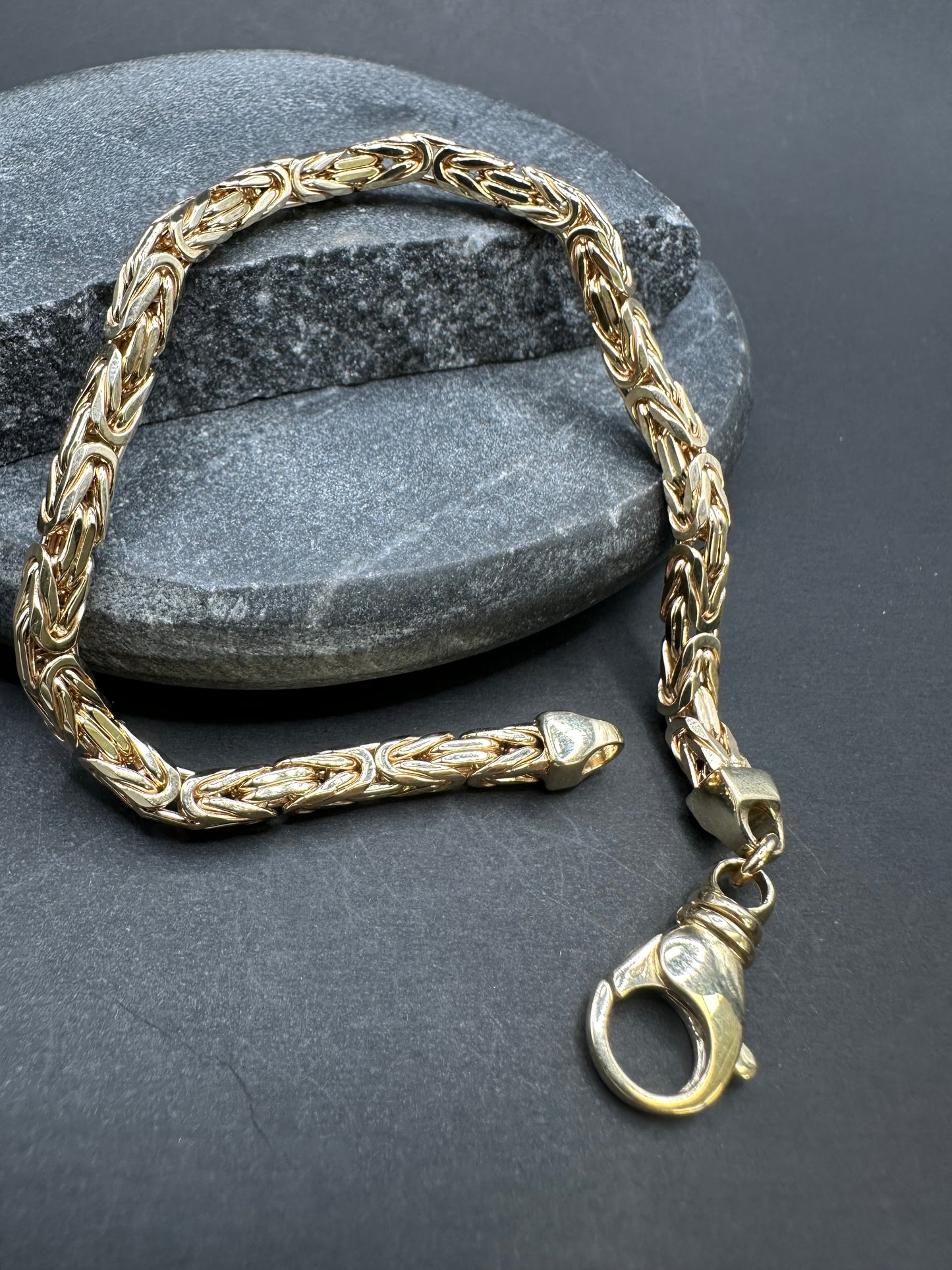 14K Gouden Massieve Koningsarmband – 4,1 mm – 22 cm