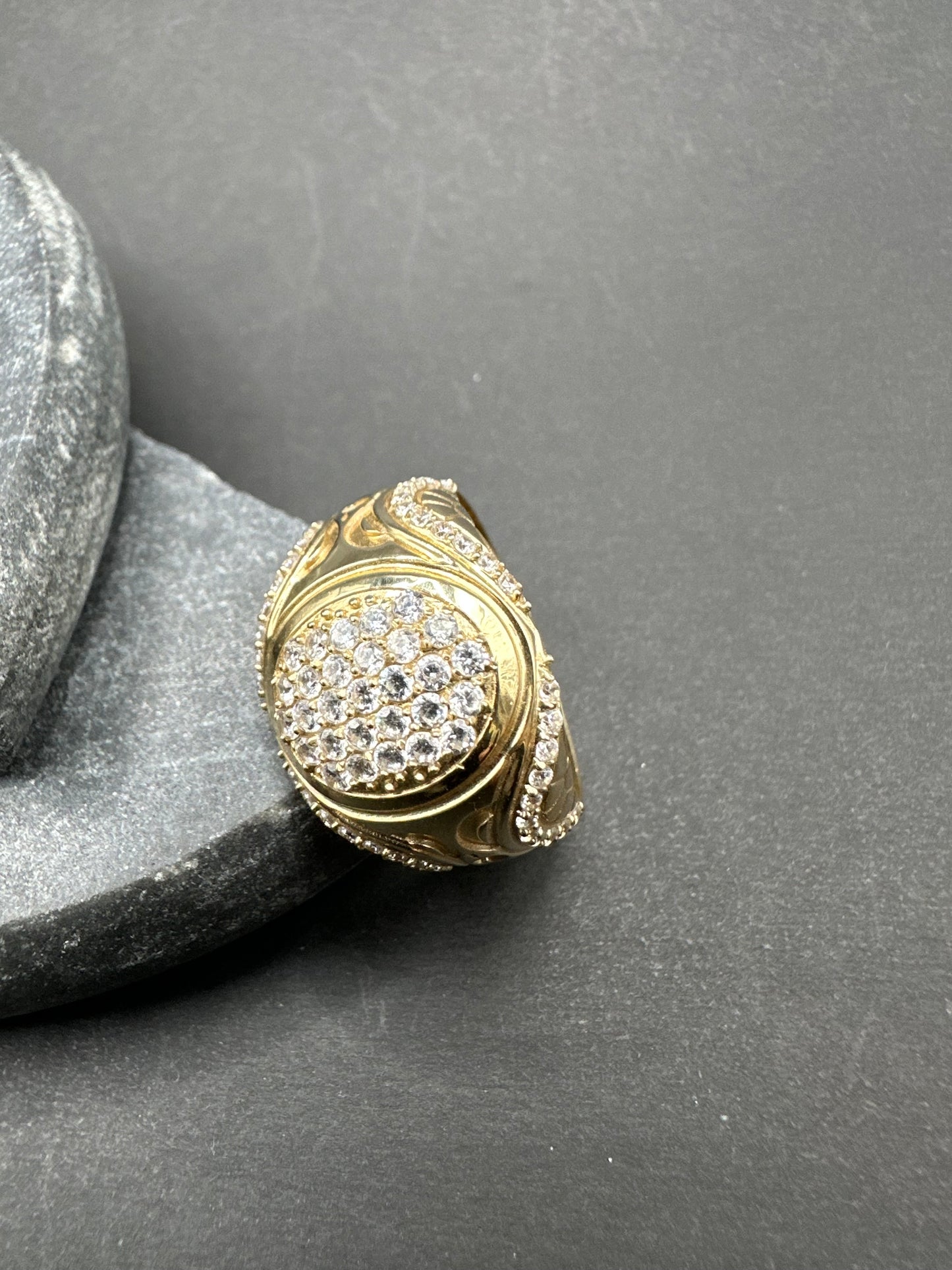 14K Gouden Toto Ring met Zirkonia – Maat 20