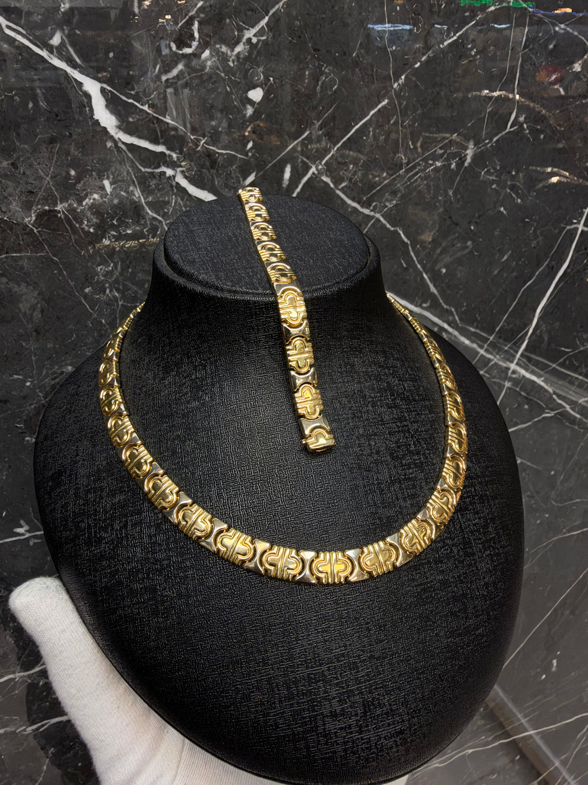 18K Gouden Set met Collier en Armband – 9,3 mm