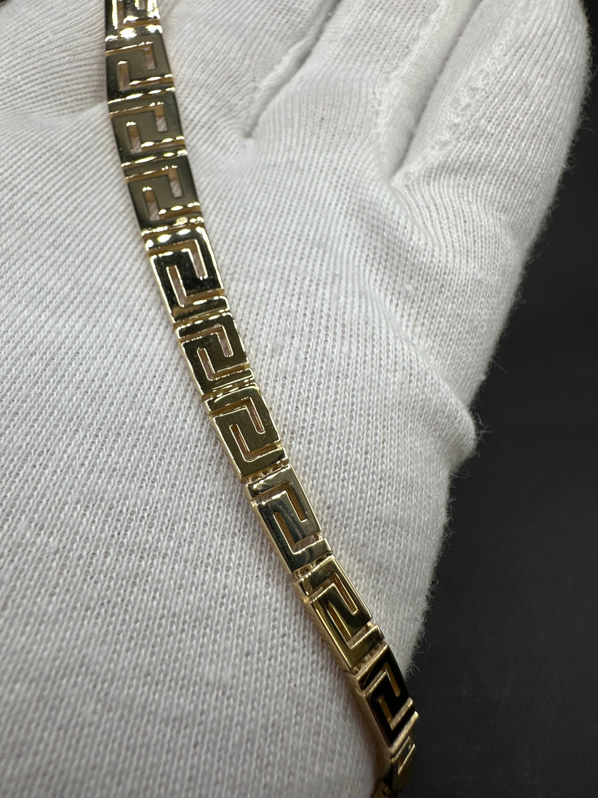 14K Gouden Meandros Armband Unisex – 20 cm