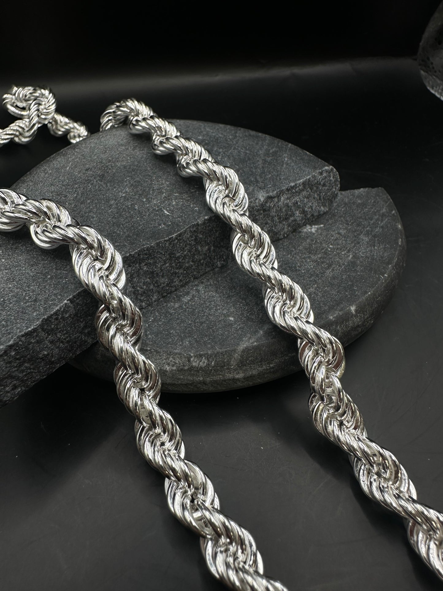 925 Zilveren Rope Chain – 8 mm – 70 cm