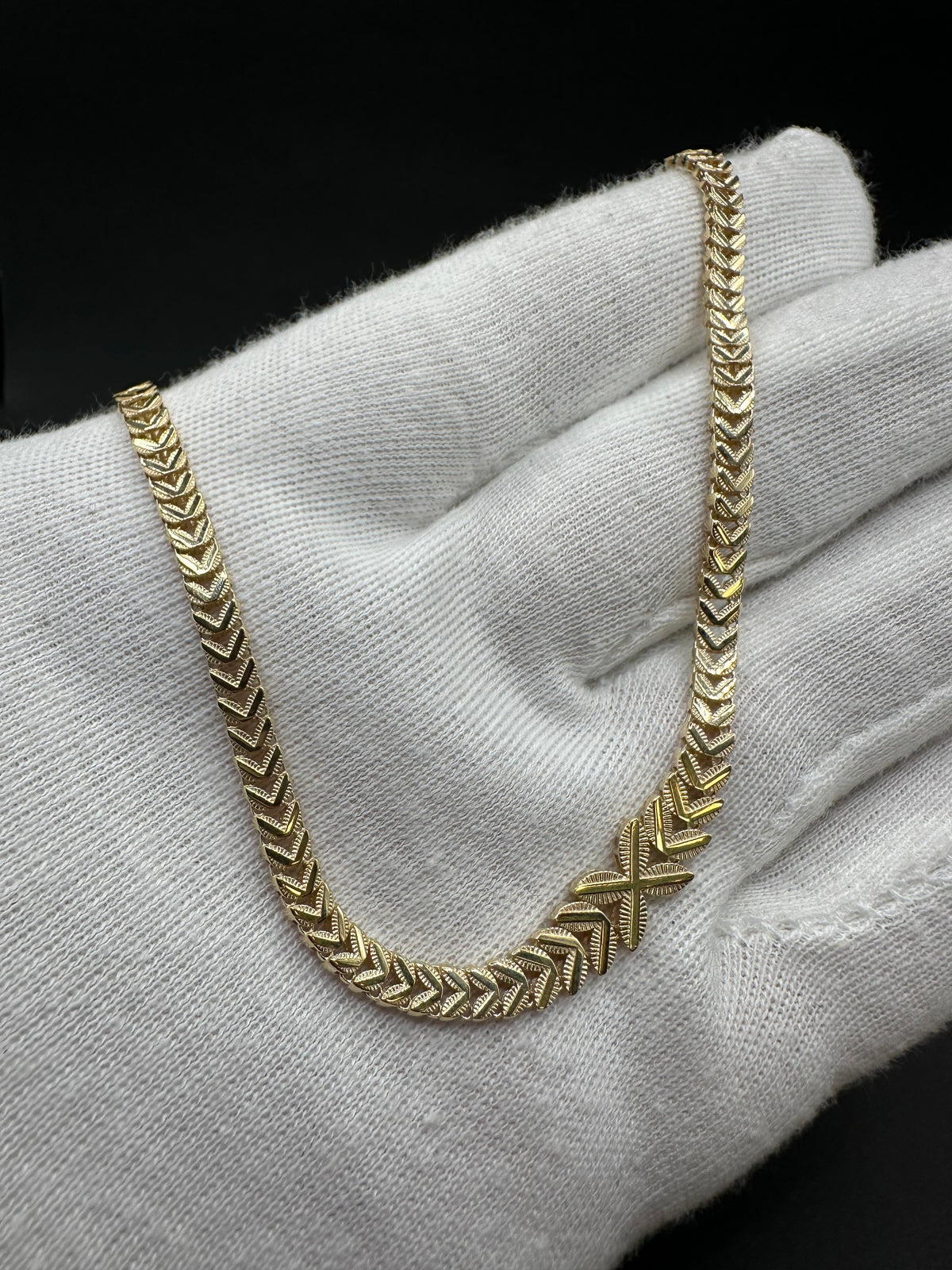 14K Gouden Elegante Armband met Diamond Cut – 19 cm