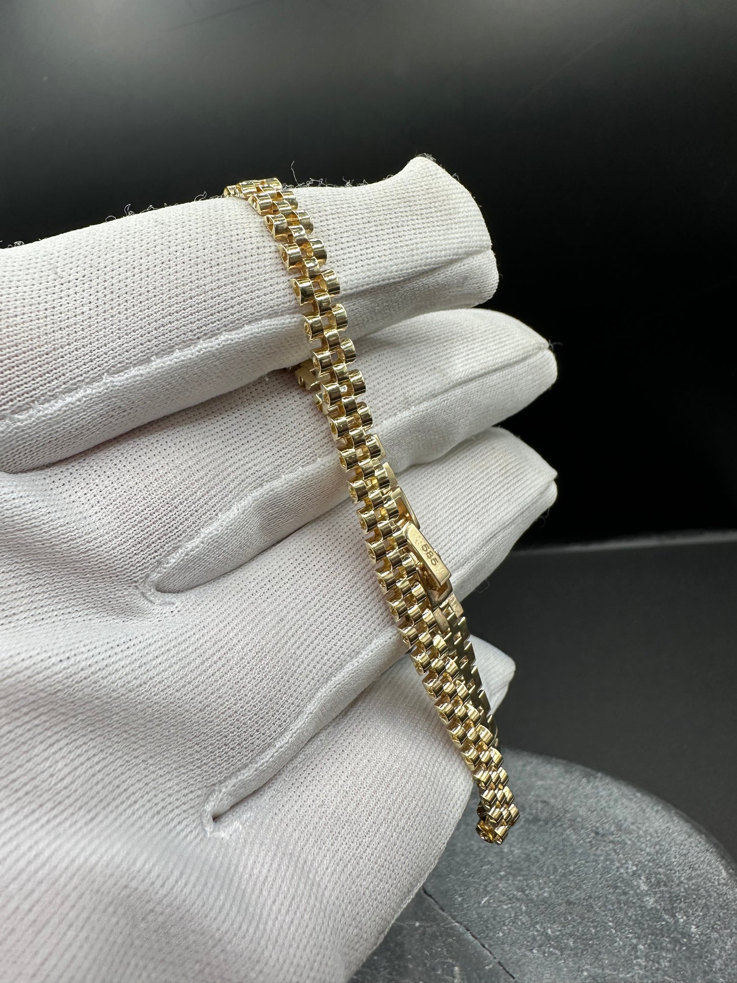 14K Gouden President Armband – 19,5 cm – 5,1 mm