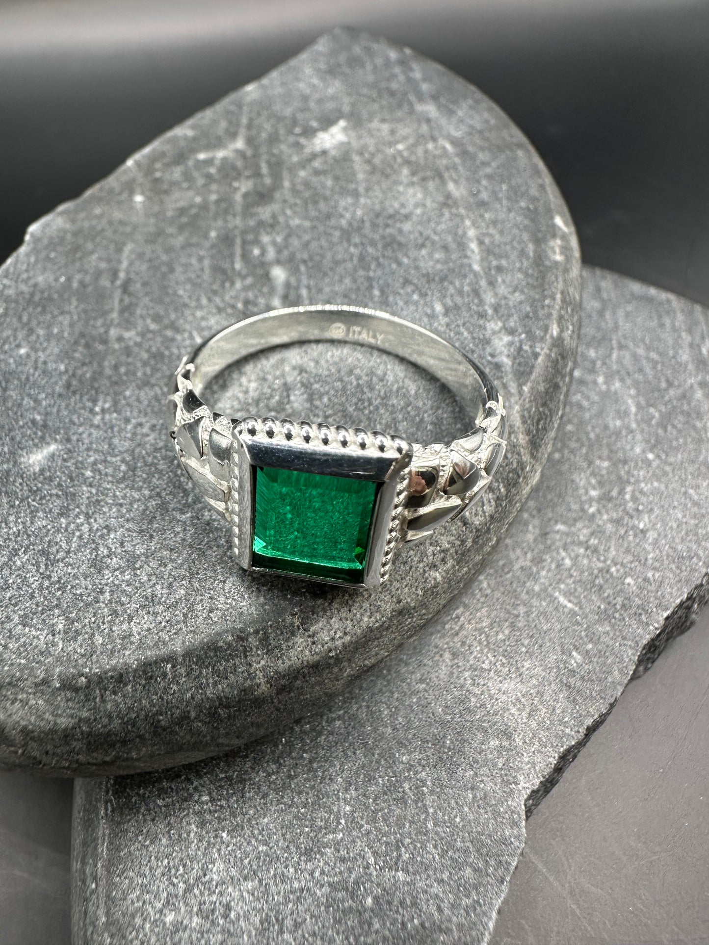 925 Zilveren Ring met Jade Steen