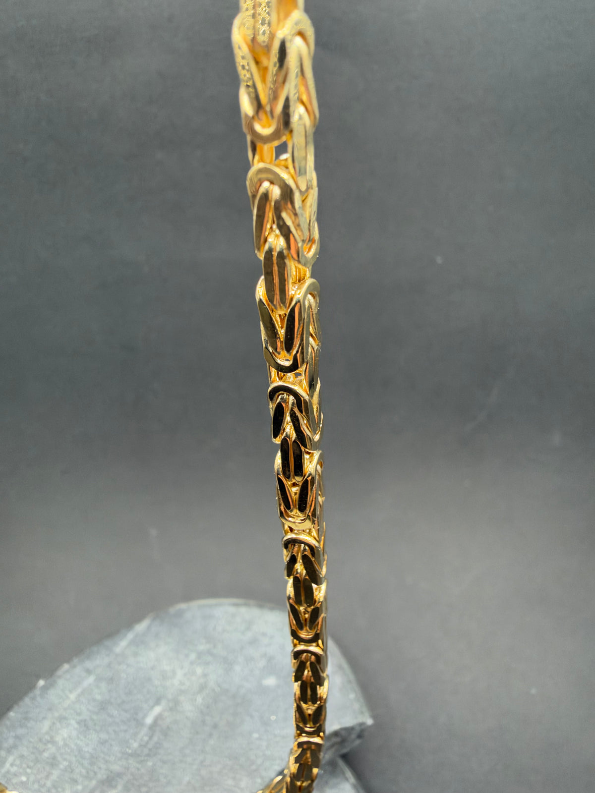 14K Gouden Koningsketting met Witgouden Kruishanger – 60 cm – 3,8 mm